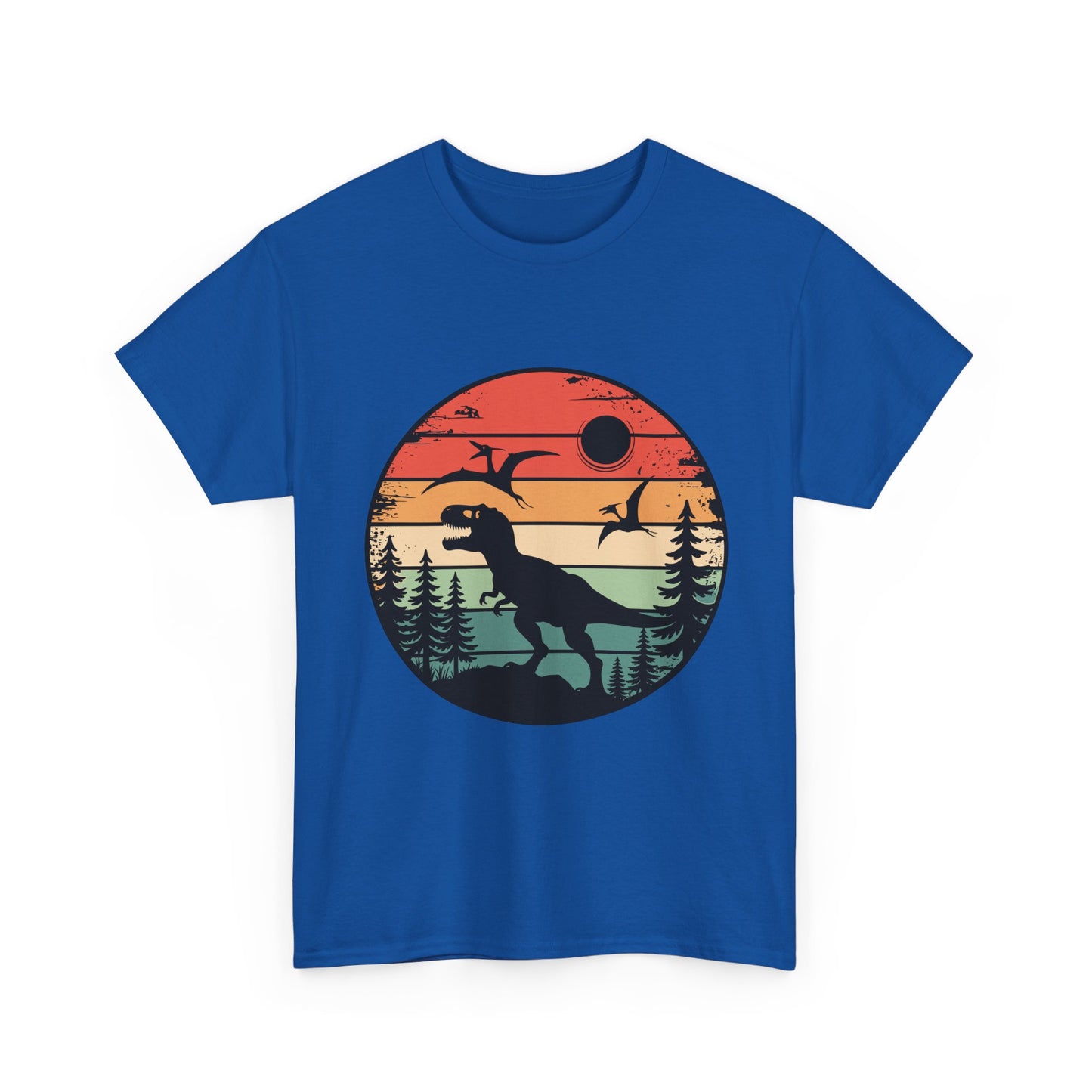 T-Rex Sunset Tee — Retro Dinosaur Graphic T-Shirt