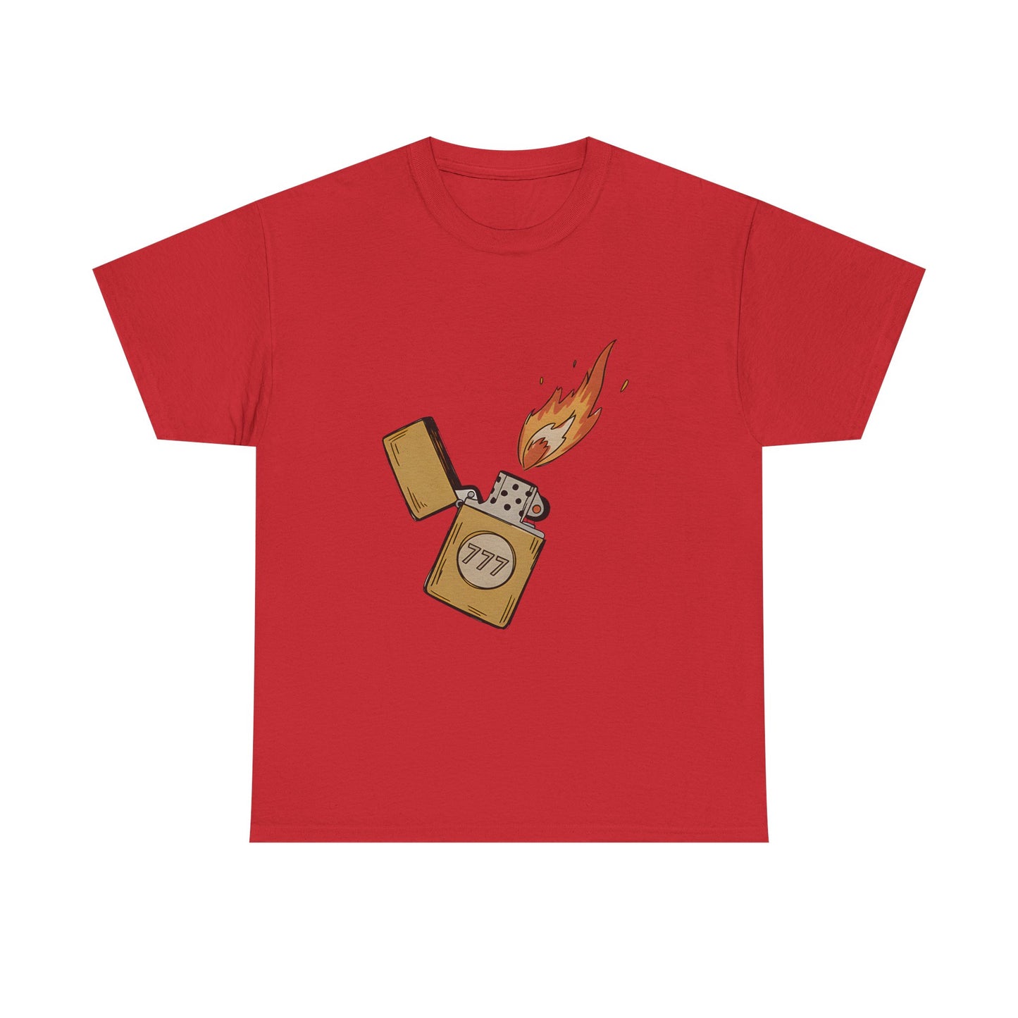 Lighter Flame Graphic Tee — Retro Zippo Illustration T-Shirt