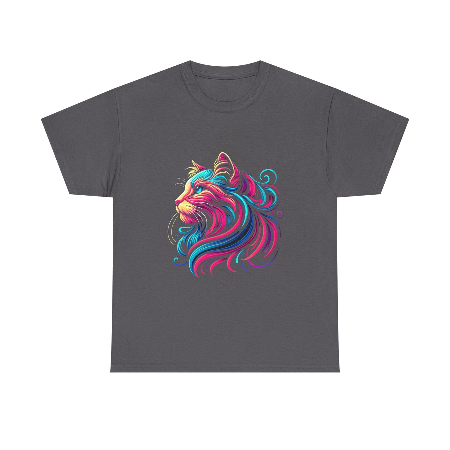 Cat T-Shirt — Colorful Swirl Cat Art Tee