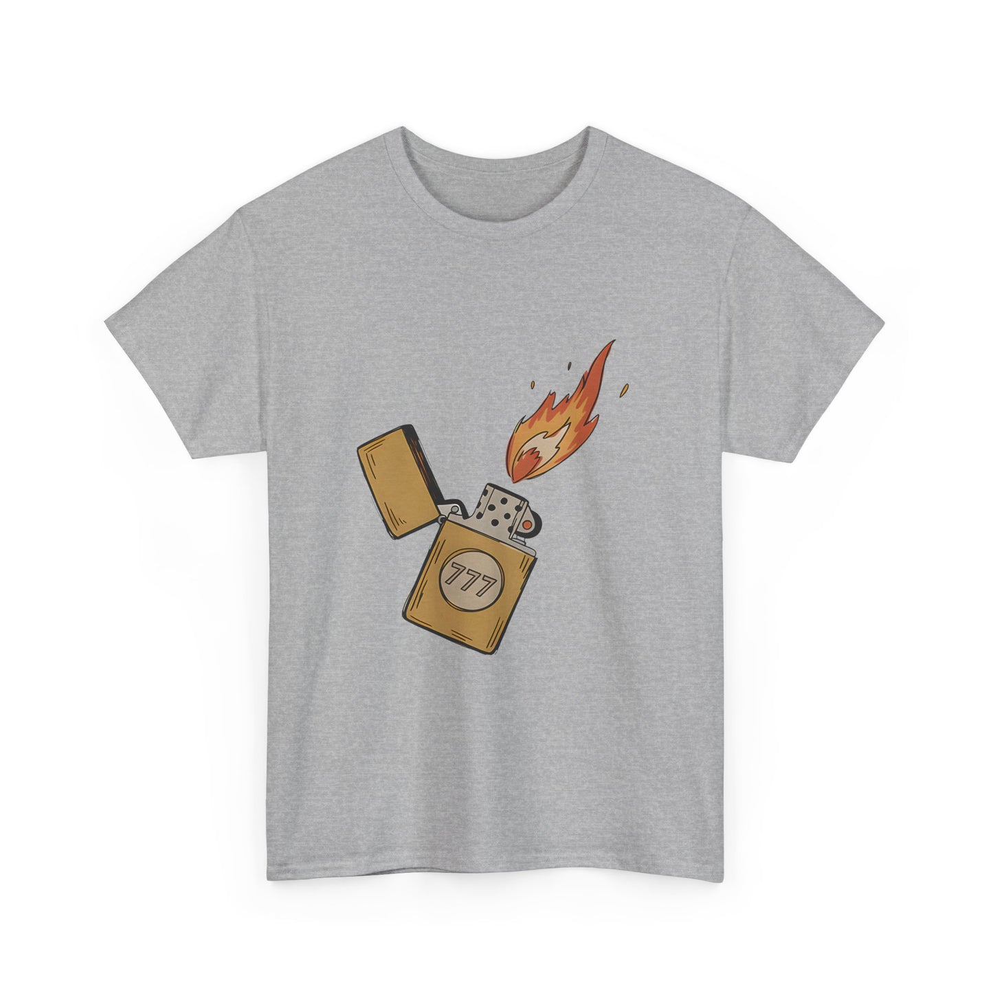 Lighter Flame Graphic Tee — Retro Zippo Illustration T-Shirt