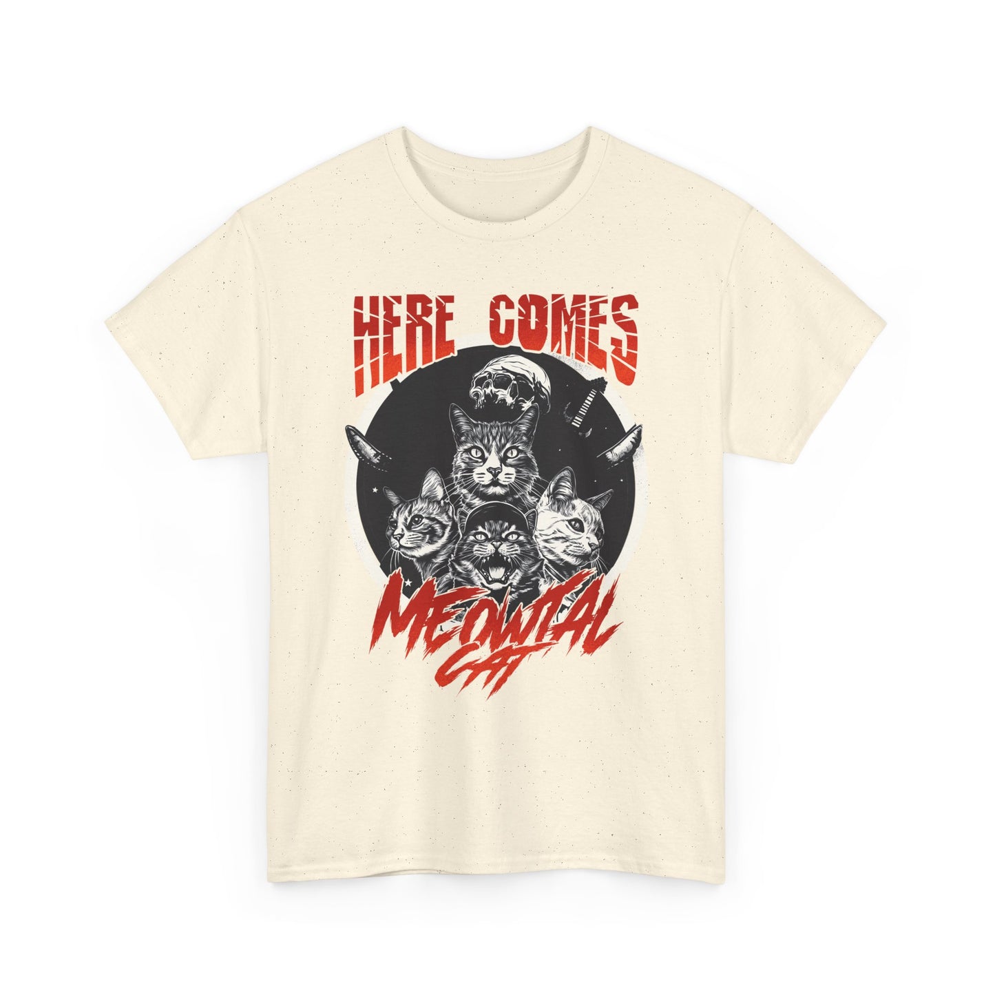 Here Comes Meowtal Cat Band T-Shirt