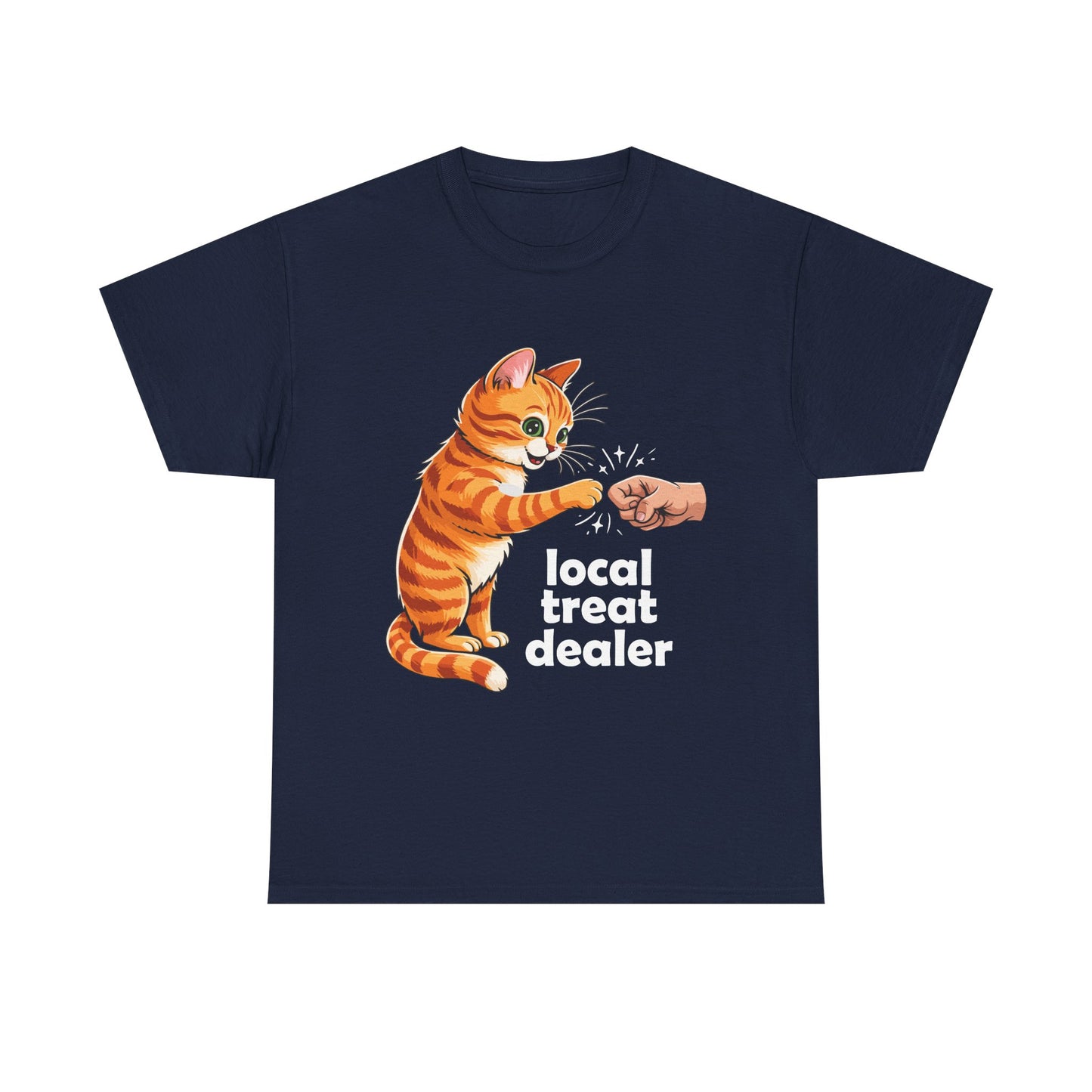 Cat T-Shirt — "Local Treat Dealer" Cute Ginger Kitty Fist Bump Tee