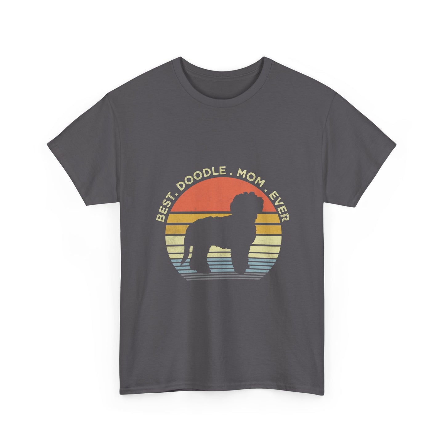 Goldendoodle Mom T-Shirt — "Best Doodle Mom Ever" Vintage Sunset Tee