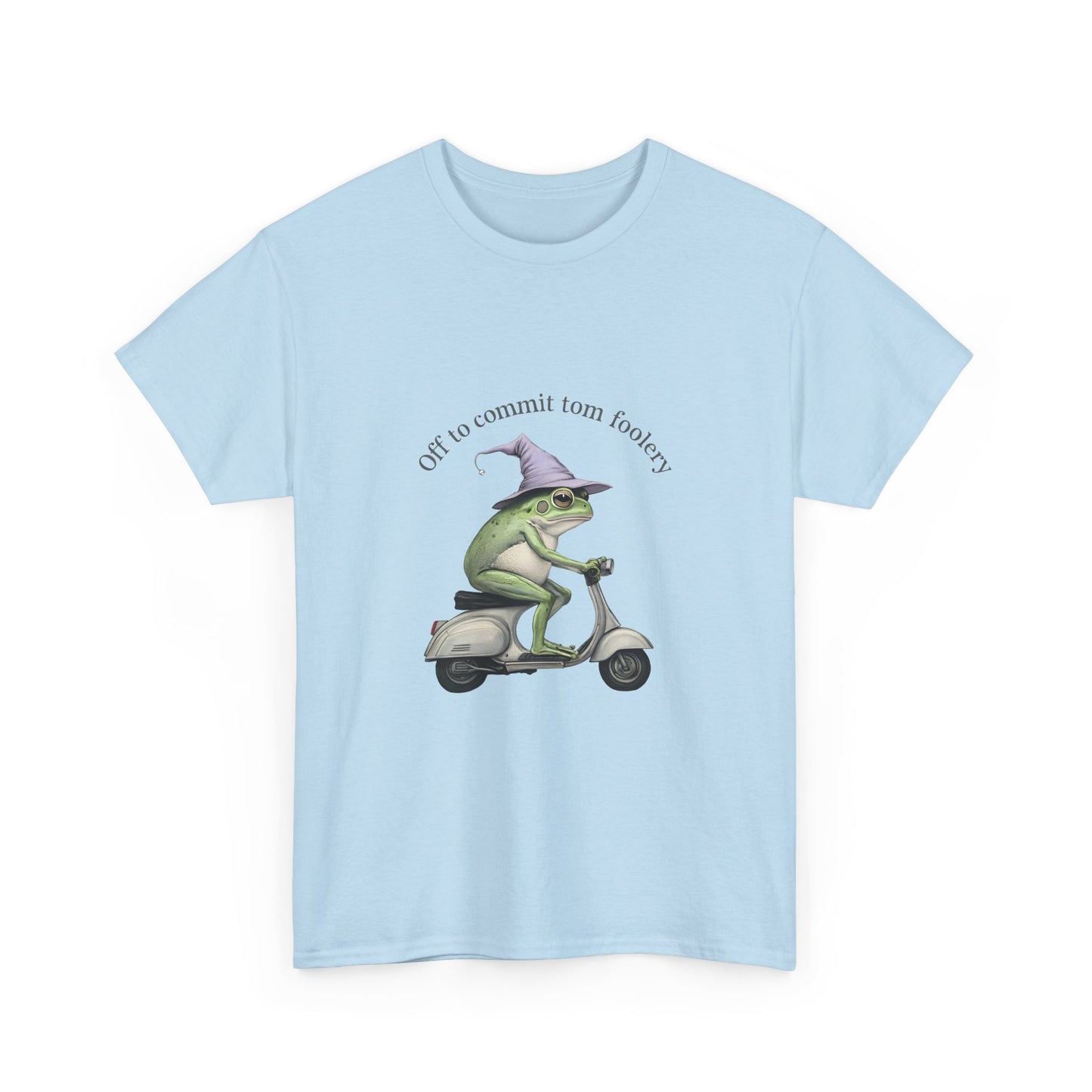 Witch Frog Scooter T-Shirt — 'off to commit form fuckery' Graphic Tee