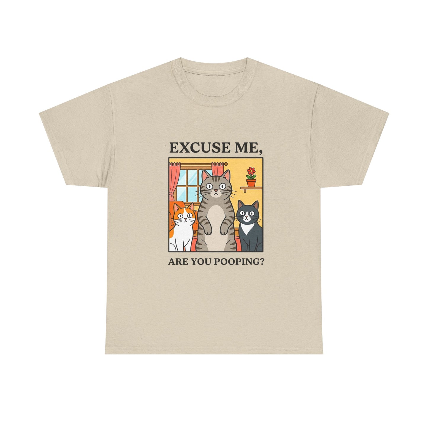Excuse Me Are You Pooping Funny Cat T-shirt