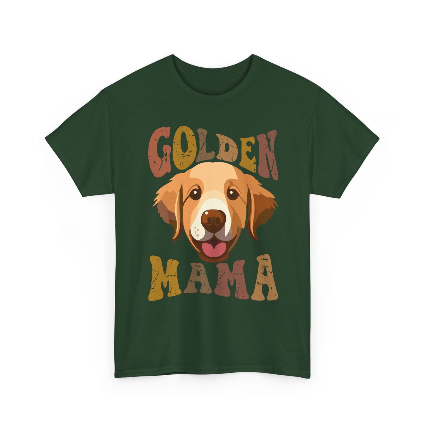 Golden Mama T‑Shirt — Cute Golden Retriever Mom Tee