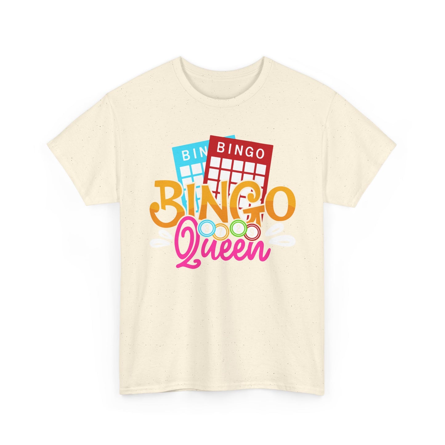 Bingo Queen T-Shirt – Colorful Bingo Cards Graphic Tee for Players & Seniors