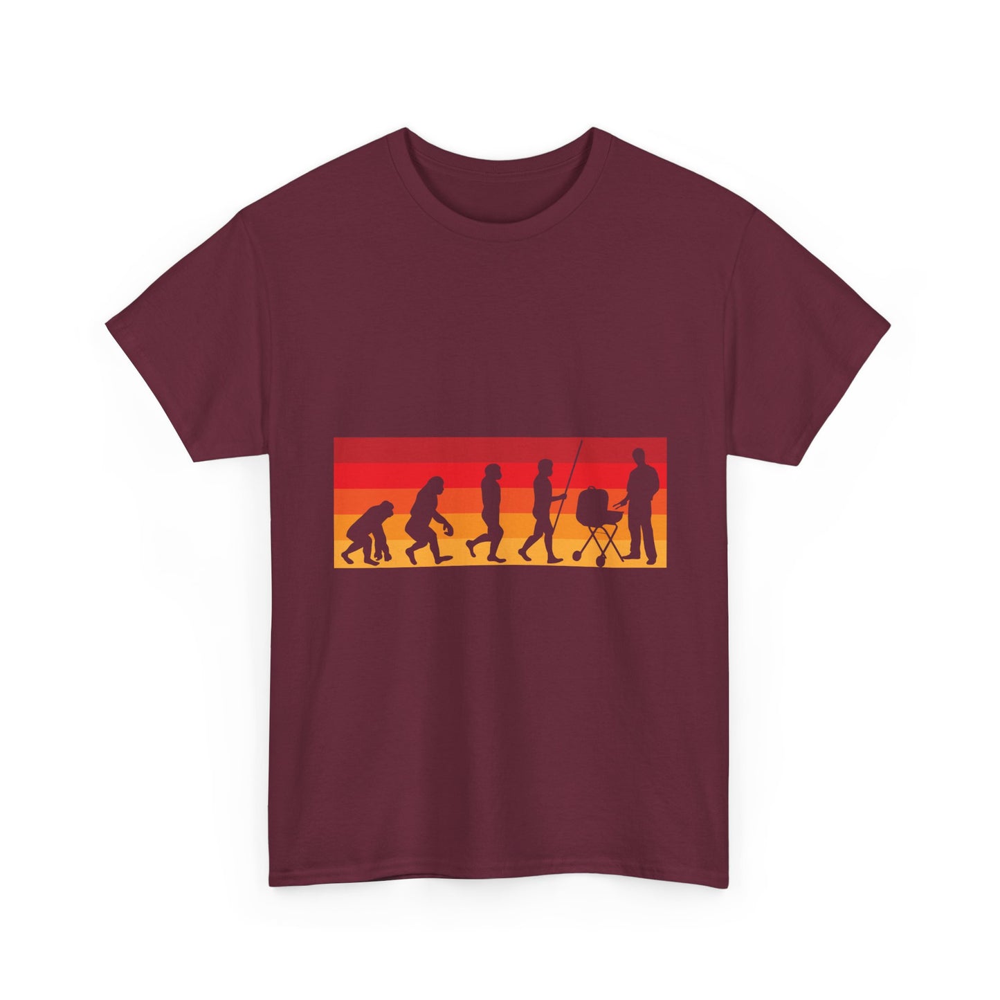 Evolution of Parenthood T-Shirt — Retro Sunset Dad to Parent Silhouette Tee