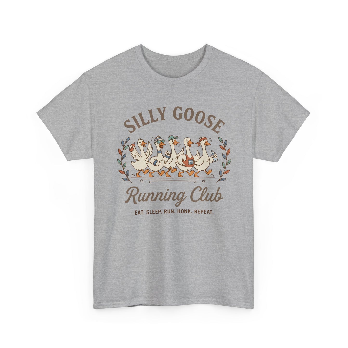 Silly Goose Running Club T‑Shirt — Funny Runner Tee (Eat. Sleep. Run. Honk. Repeat.)