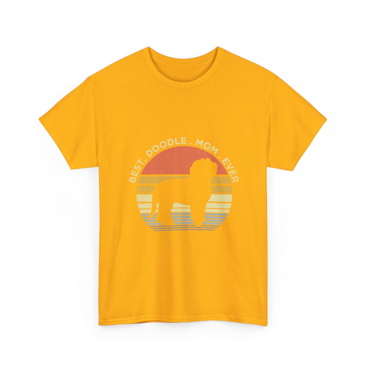 Goldendoodle Mom T-Shirt — "Best Doodle Mom Ever" Vintage Sunset Tee