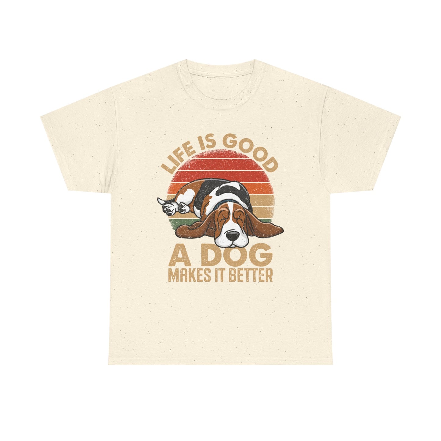 Life Is Good "A Dog Makes It Better" T-Shirt — Cute Retro Dog Lover Tee