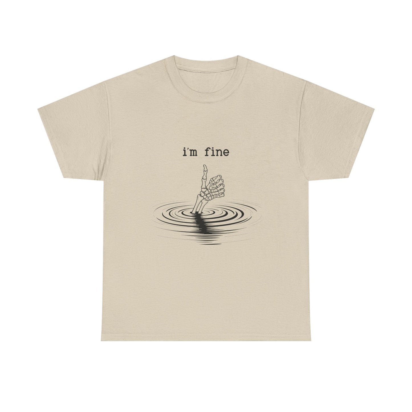 T-Shirt — "i'm fine" Drowning Hand Graphic Tee
