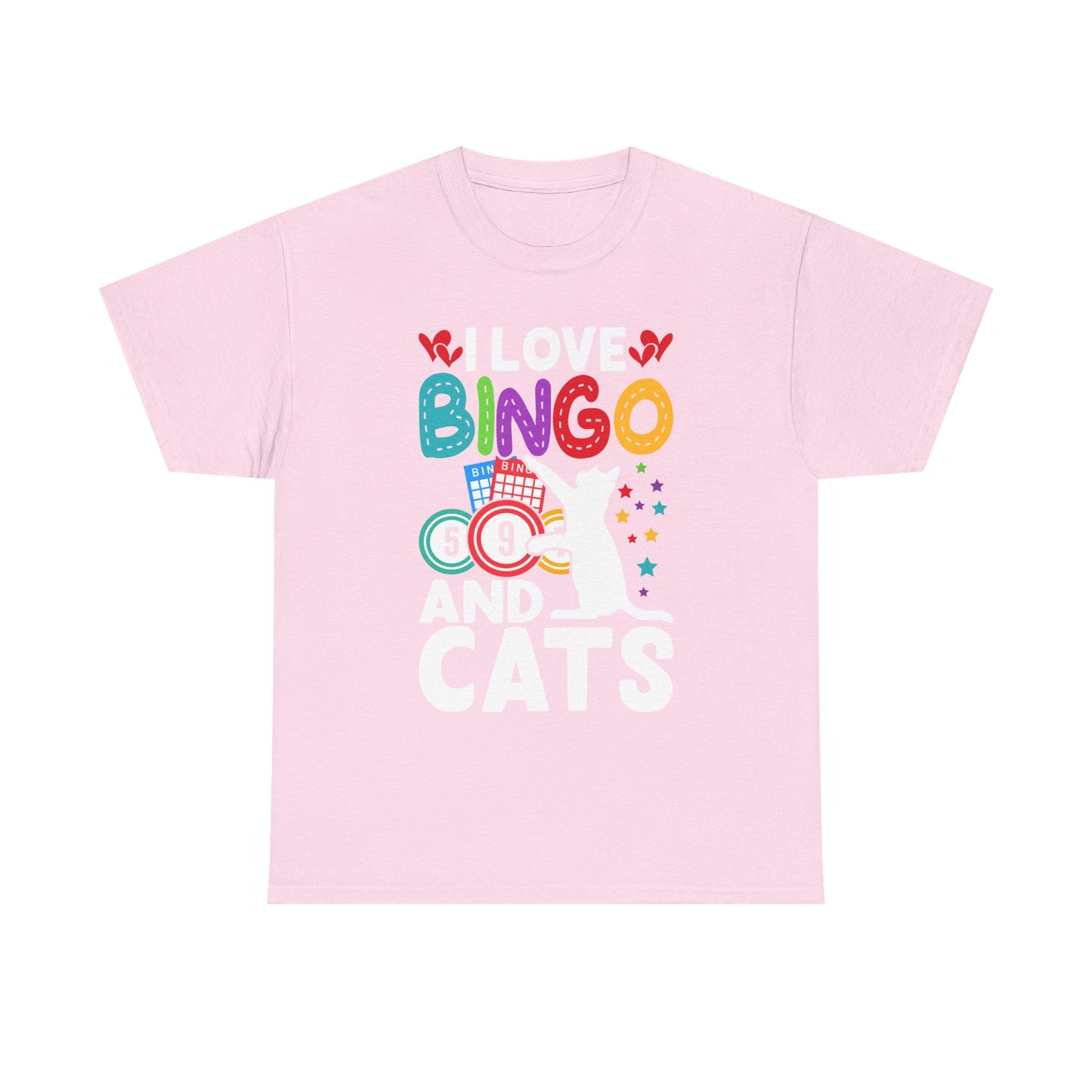 I Love Bingo and Cats T-Shirt — Funny Cat Lover Bingo Tee