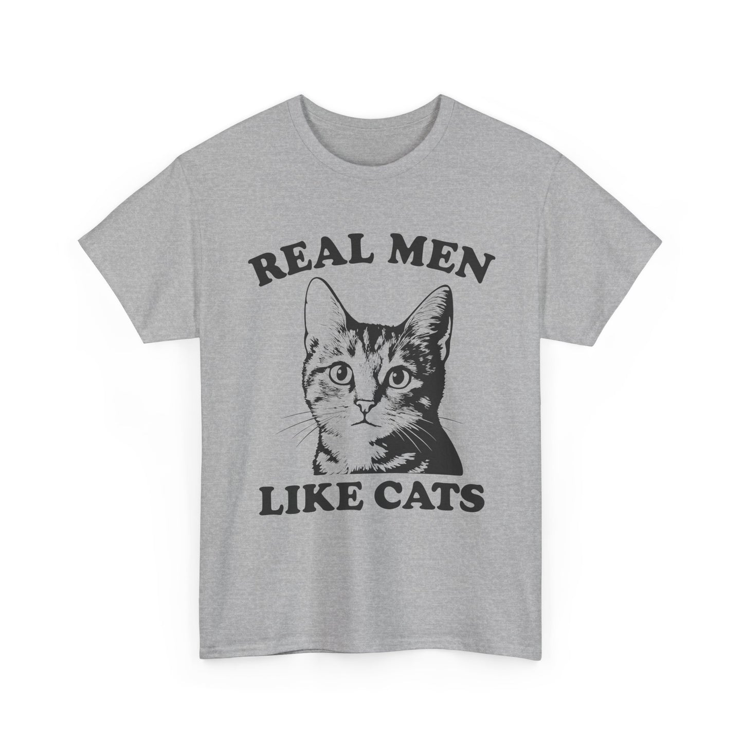 Real Men Like Cats T-Shirt — Vintage Cat Lover Tee