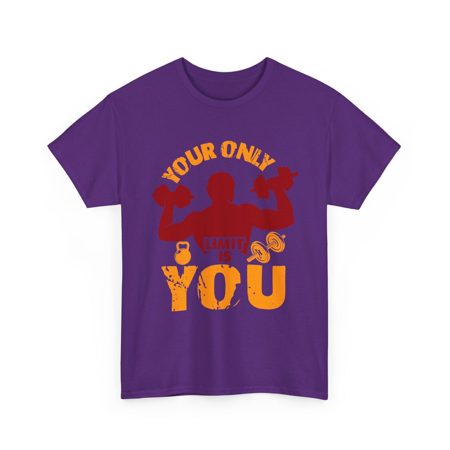 Motivational Fitness Tee — "Your Only Limit Is You" Workout T-Shirt