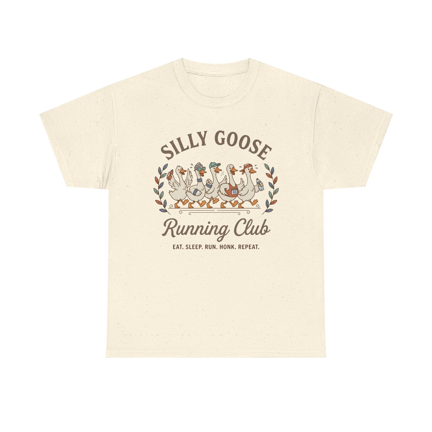 Silly Goose Running Club T‑Shirt — Funny Runner Tee (Eat. Sleep. Run. Honk. Repeat.)