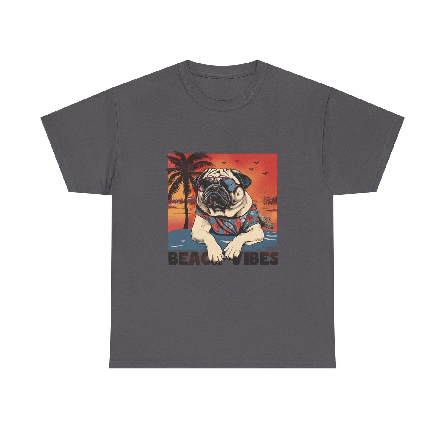 Beach Vibes Pug T‑Shirt