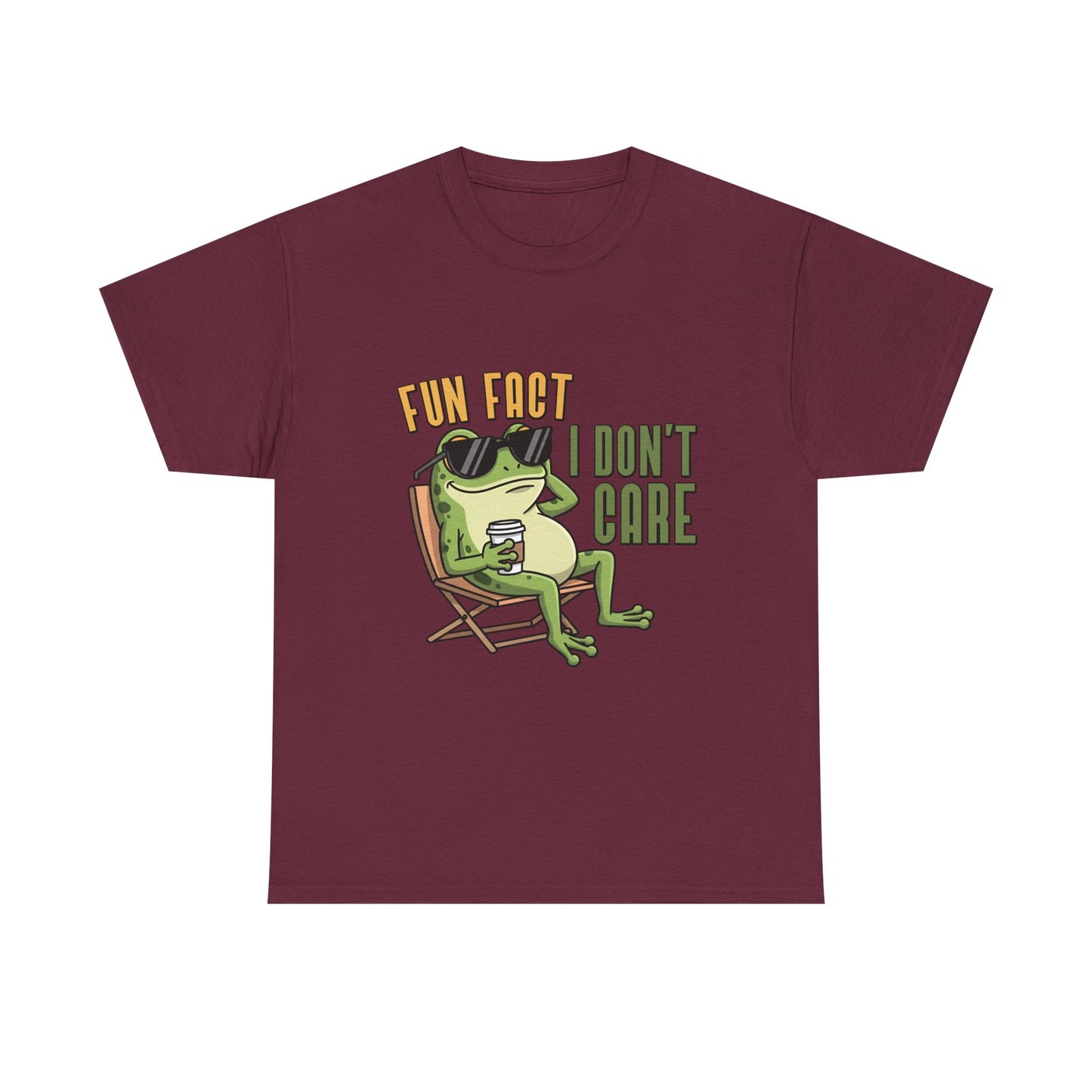 T-Shirt — 'Fun Fact I Don't Care' Relaxed Frog Graphic Tee