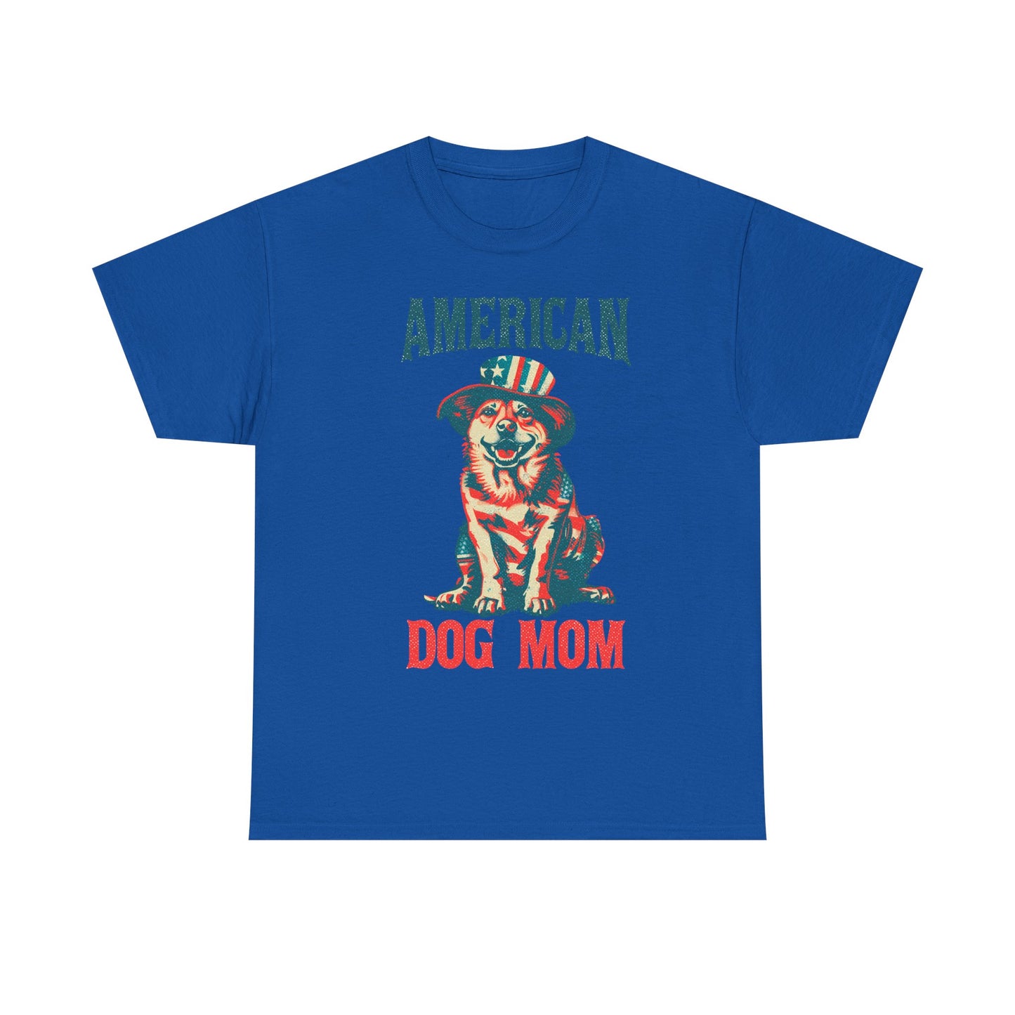 American Dog Mom T-Shirt — Patriotic Pup Tee for Dog Lovers