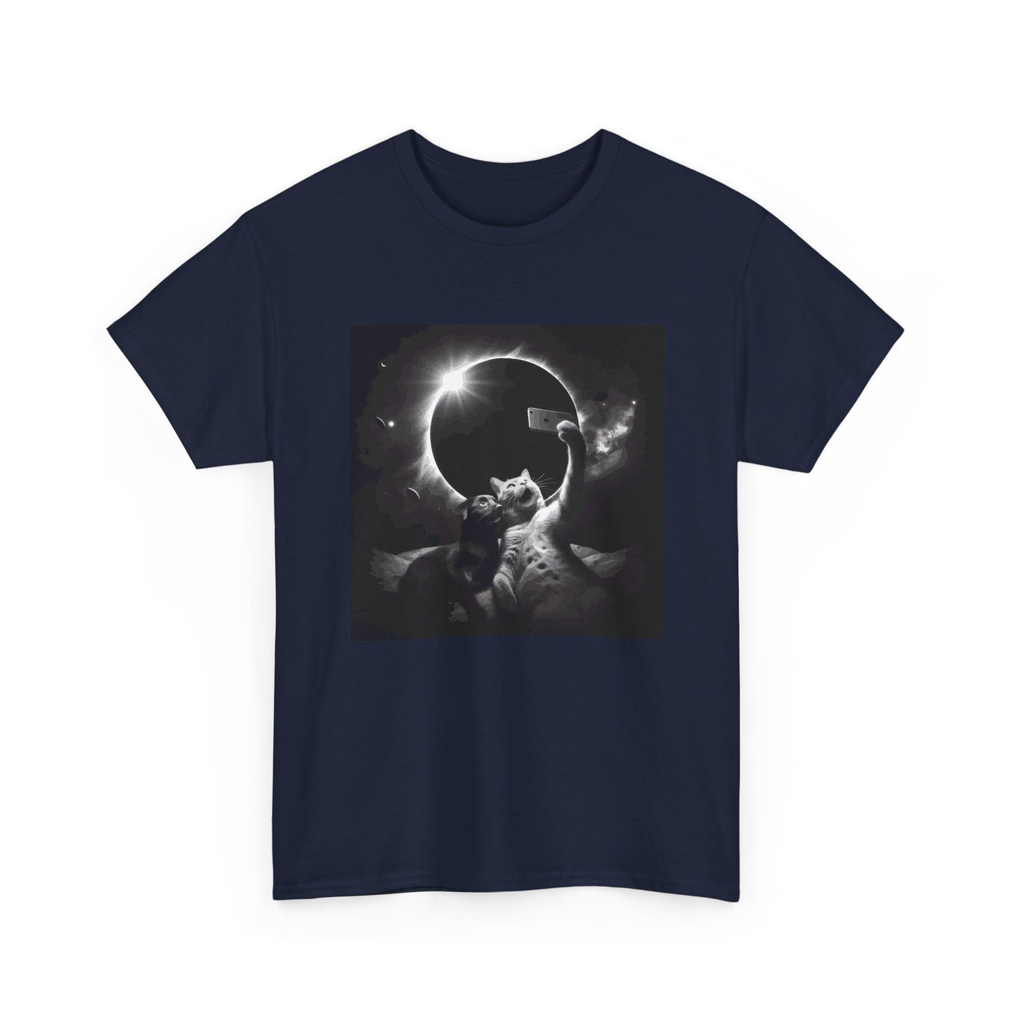 Dog and Cat Selfie Solar eclipse T-Shirt