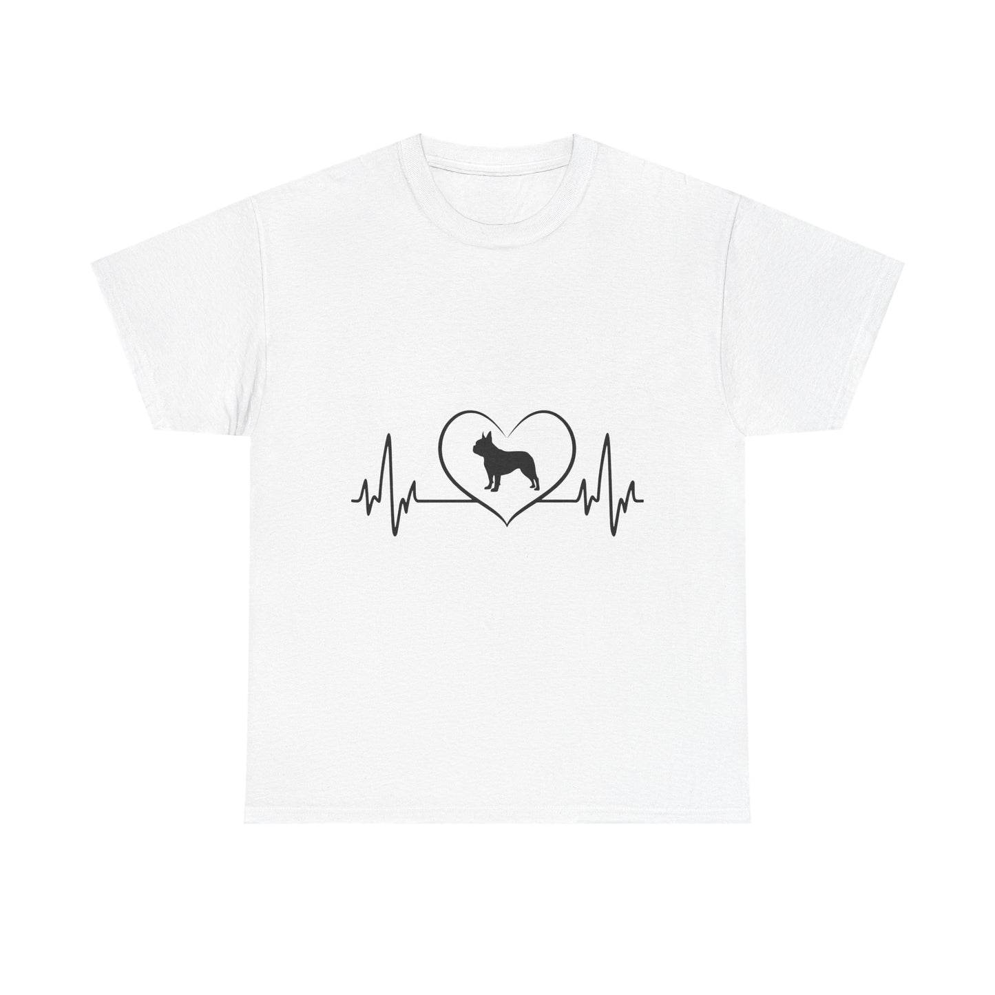 Dog Lover Tee — Heartbeat Paw Print Graphic Shirt
