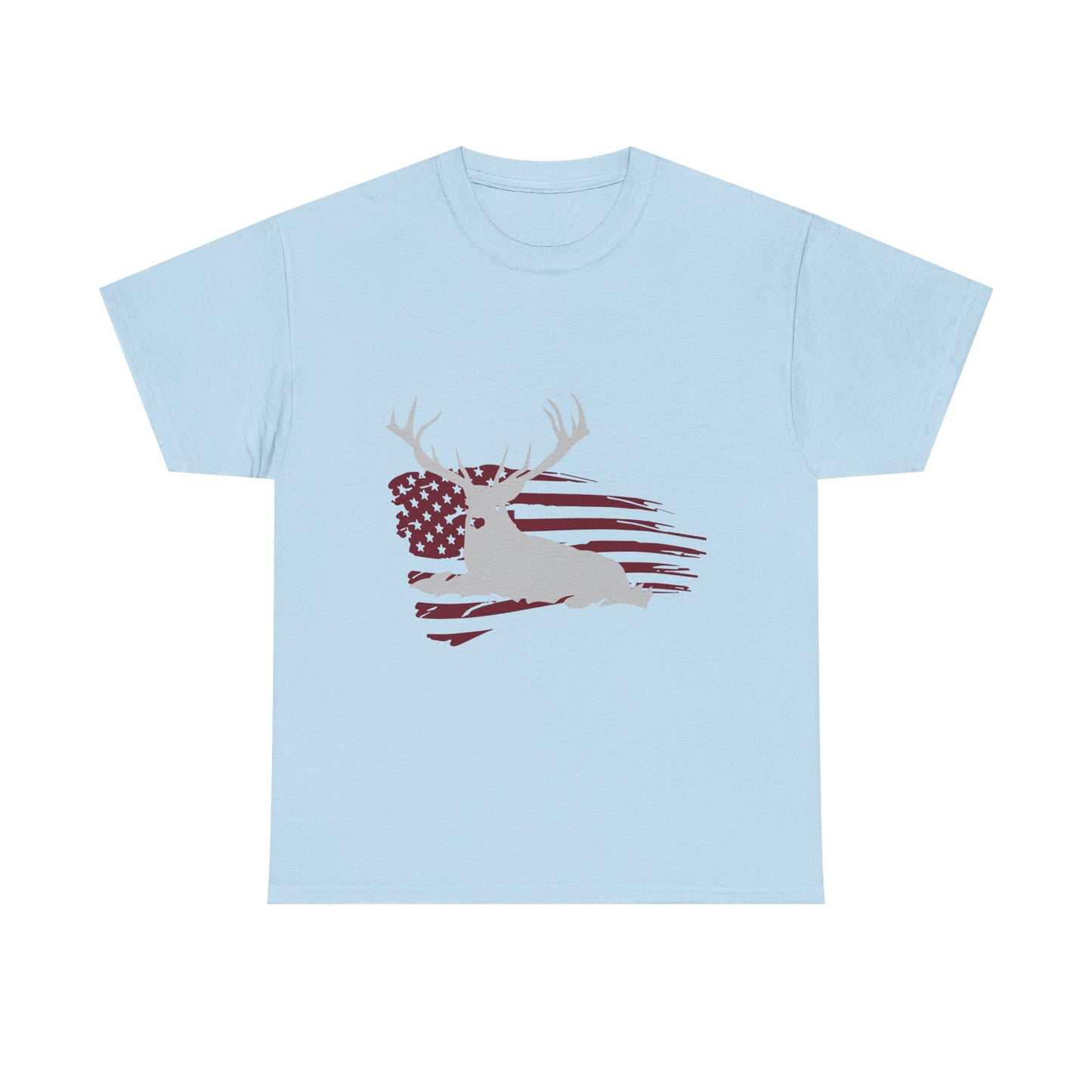 Patriotic Deer Flag T‑Shirt – American Hunting Graphic Tee
