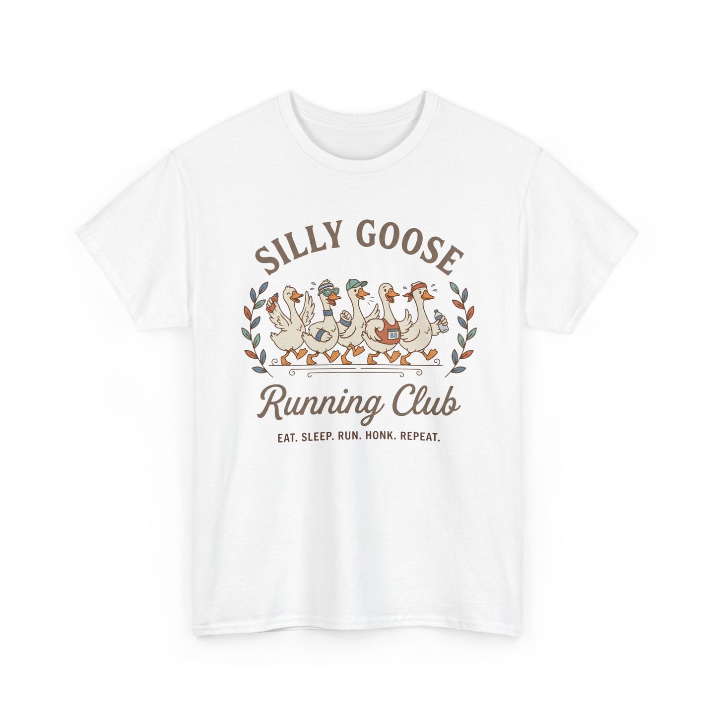Silly Goose Running Club T‑Shirt — Funny Runner Tee (Eat. Sleep. Run. Honk. Repeat.)