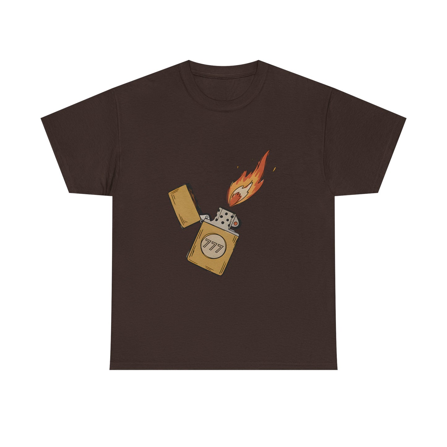 Lighter Flame Graphic Tee — Retro Zippo Illustration T-Shirt