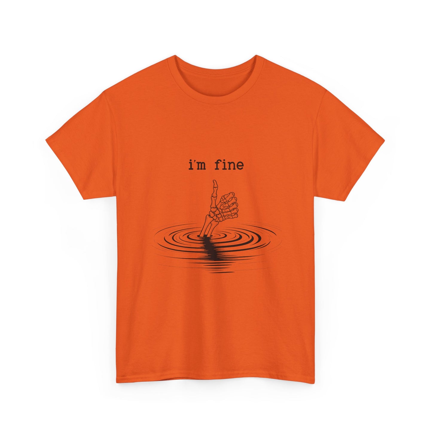 T-Shirt — "i'm fine" Drowning Hand Graphic Tee