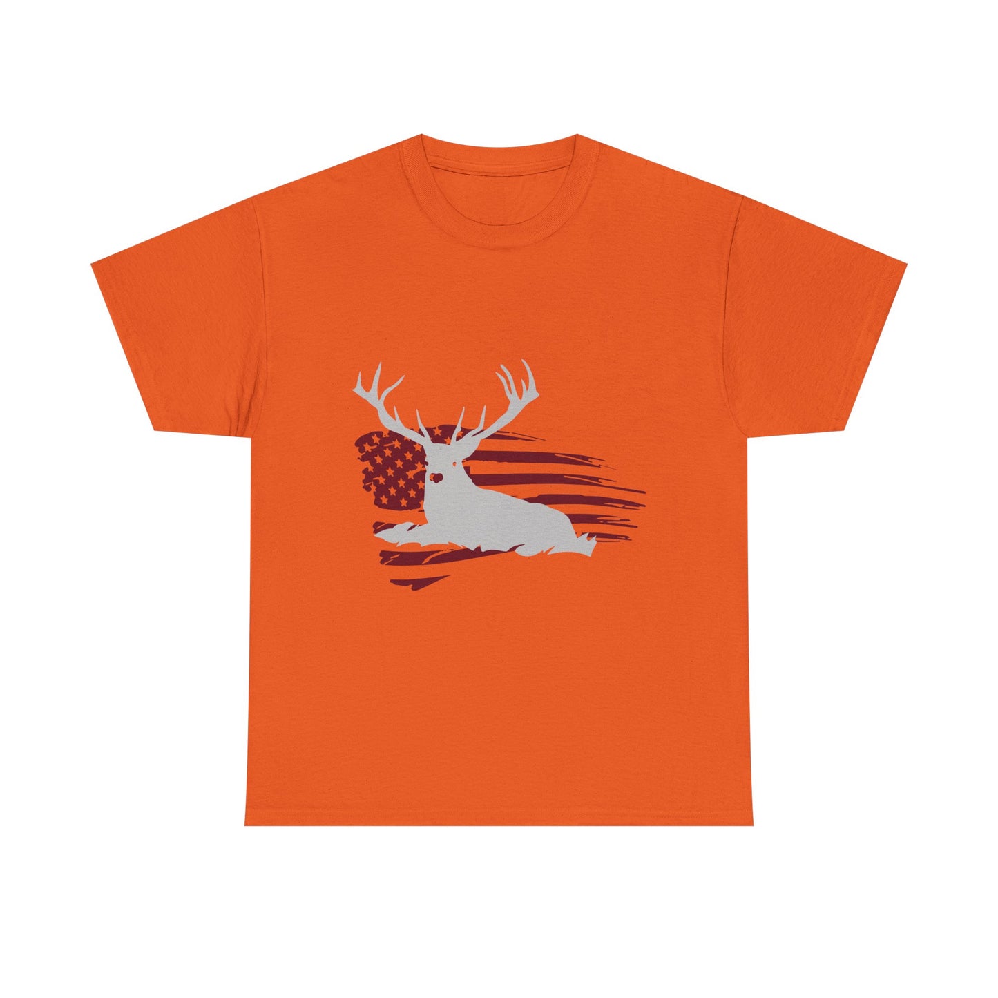 Patriotic Deer Flag T‑Shirt – American Hunting Graphic Tee
