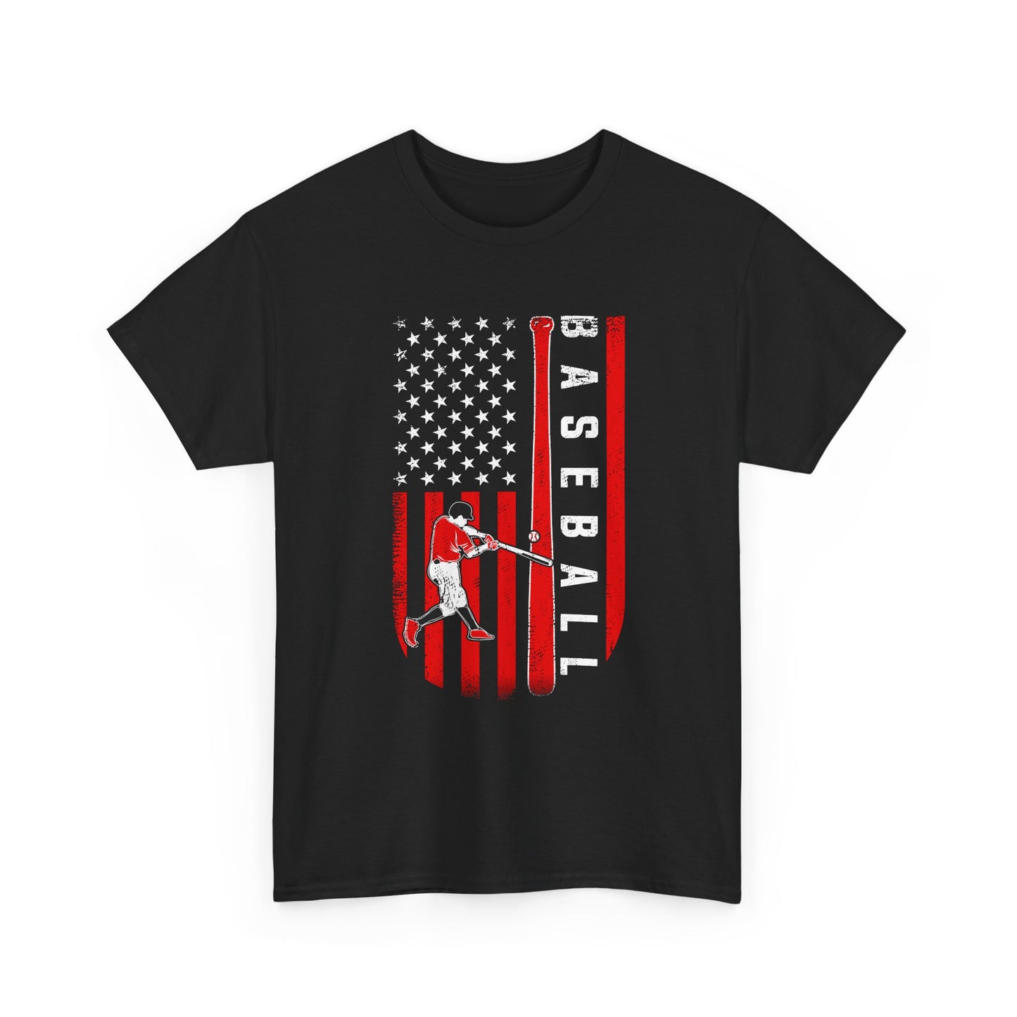 Baseball American Flag T-Shirt — Patriotic Batter Graphic Tee
