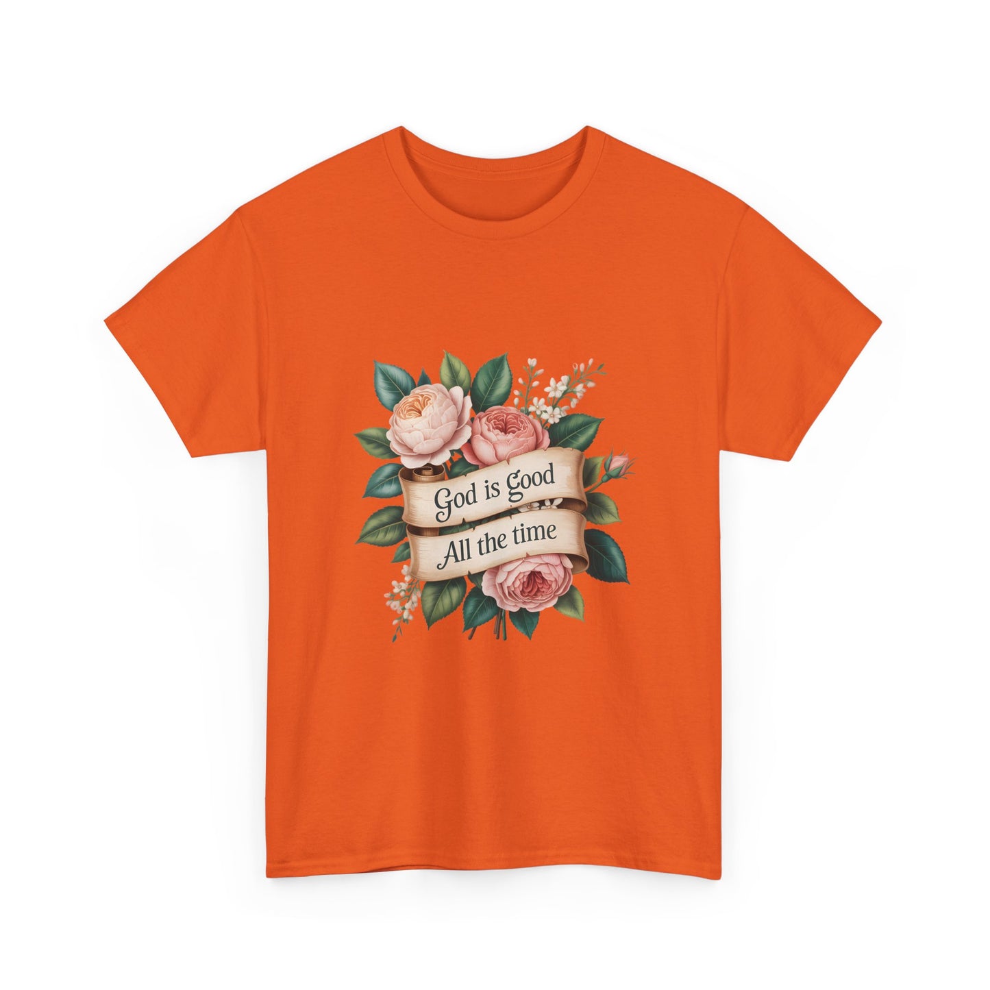 Floral "God is Good All the Time" T‑Shirt