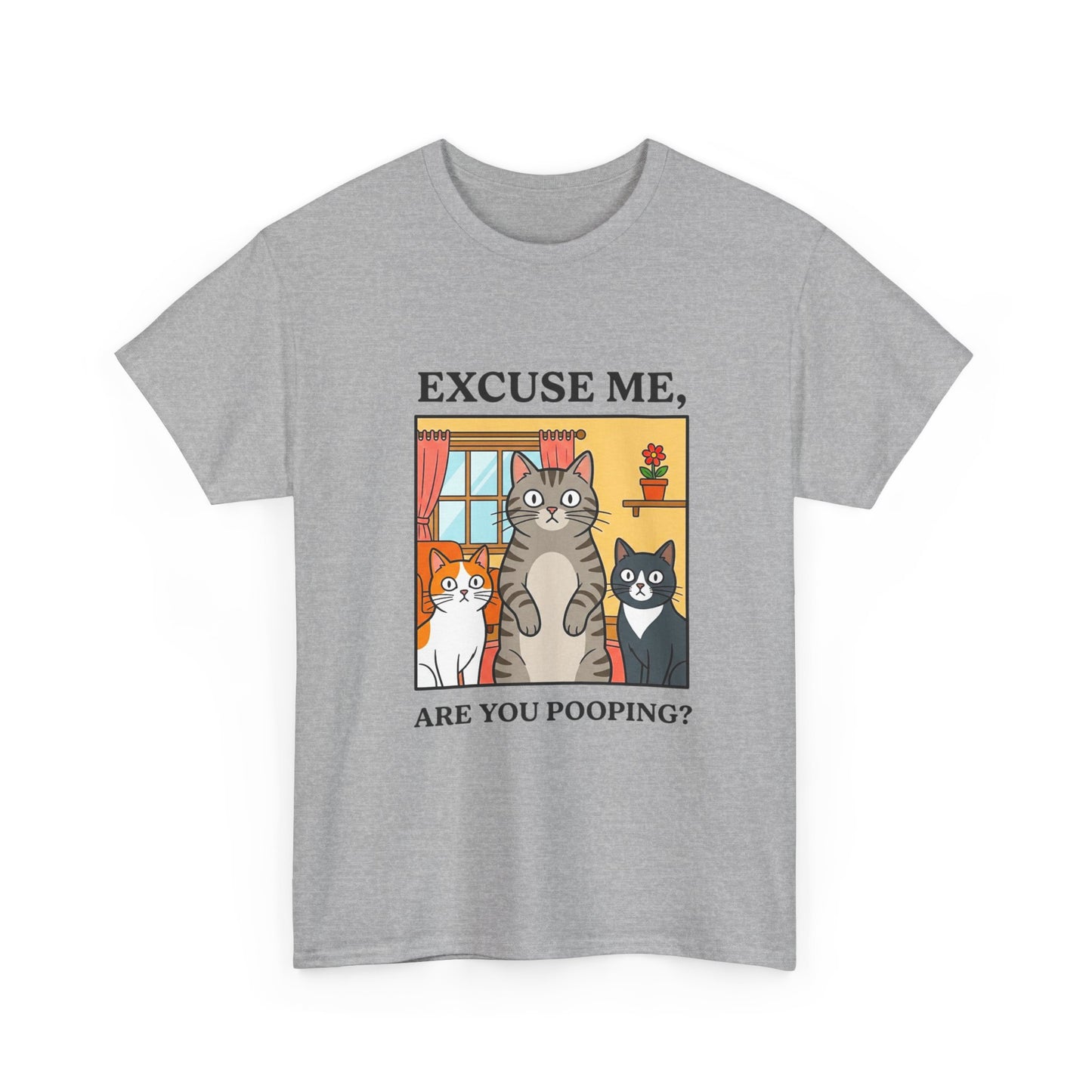 Excuse Me Are You Pooping Funny Cat T-shirt