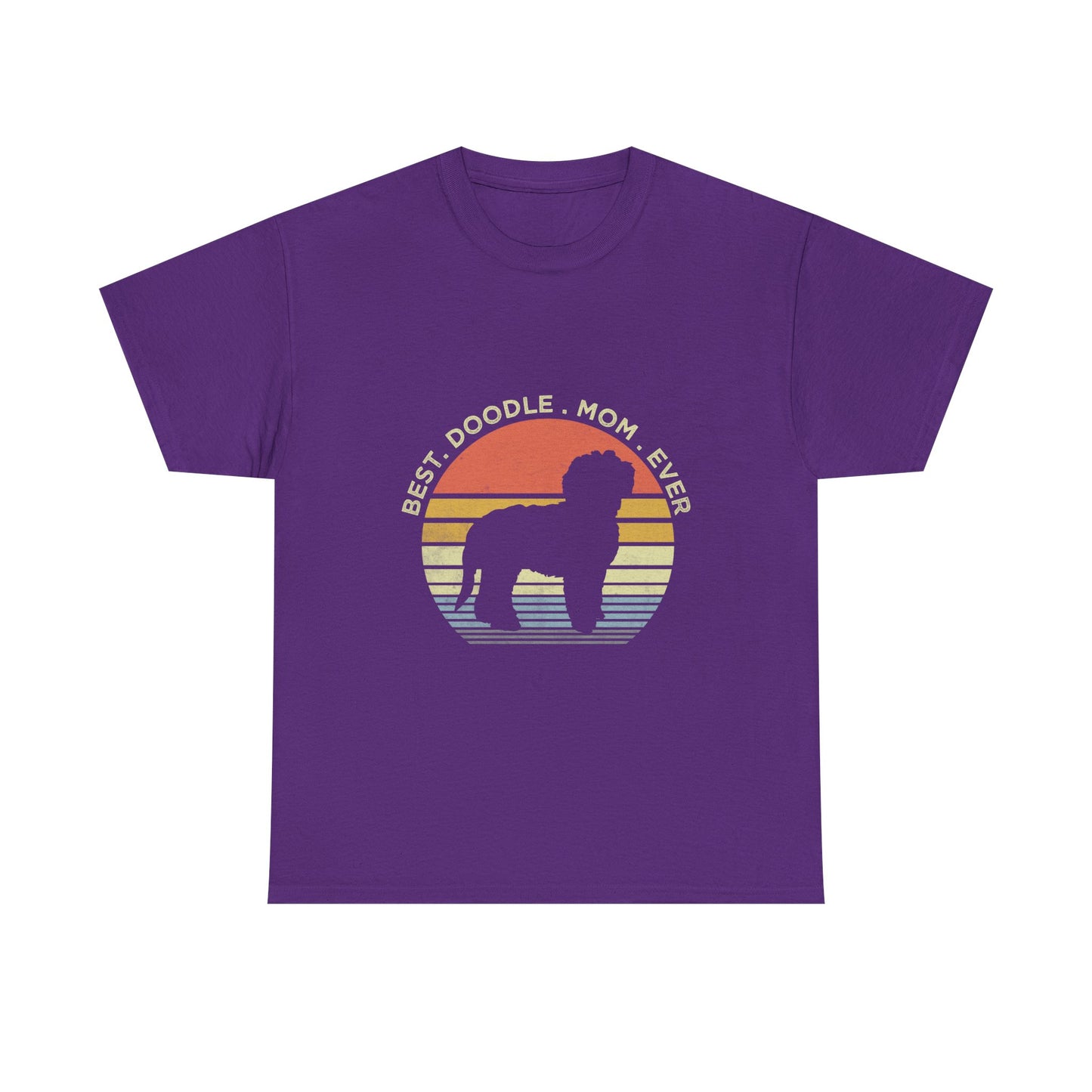 Goldendoodle Mom T-Shirt — "Best Doodle Mom Ever" Vintage Sunset Tee