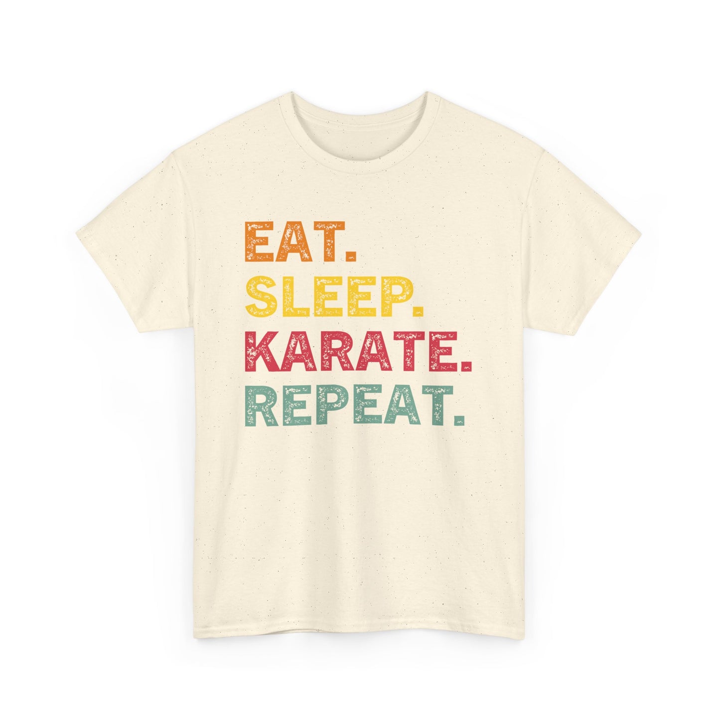 Karate T-Shirt - Eat. Sleep. Karate. Repeat. Retro Martial Arts Tee
