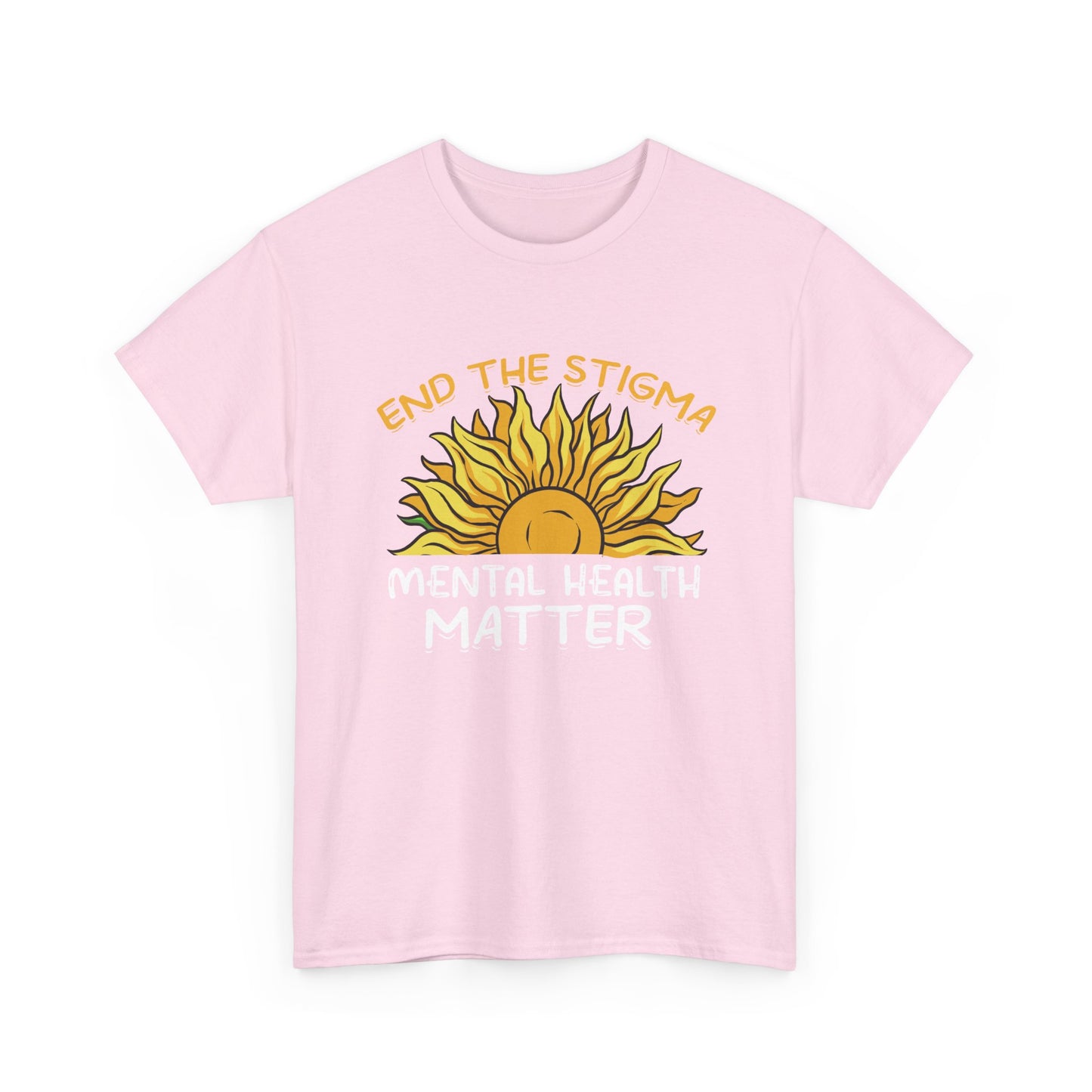 Mental Health Matter T-Shirt — "End the Stigma" Sun Graphic Tee