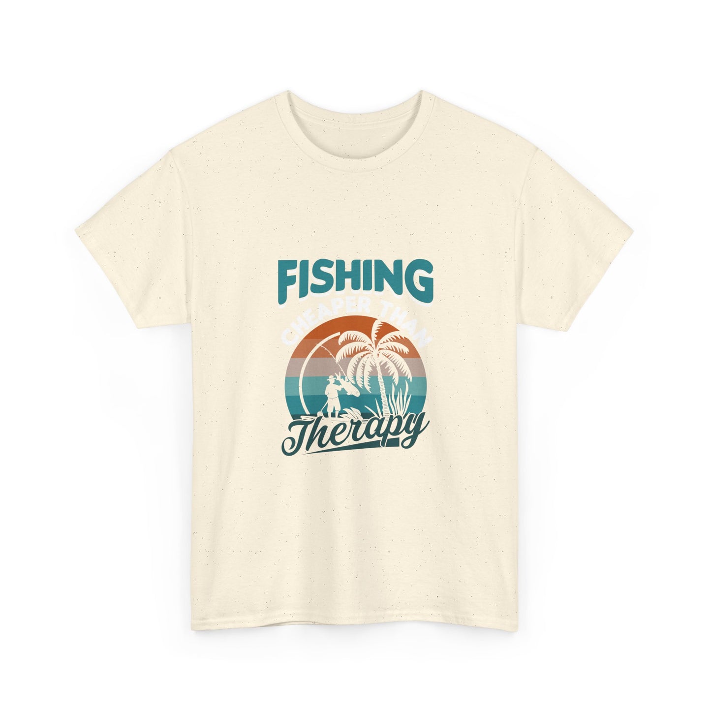 Fishing Cheaper Than Therapy T-Shirt — Retro Palm Beach Fishing Tee