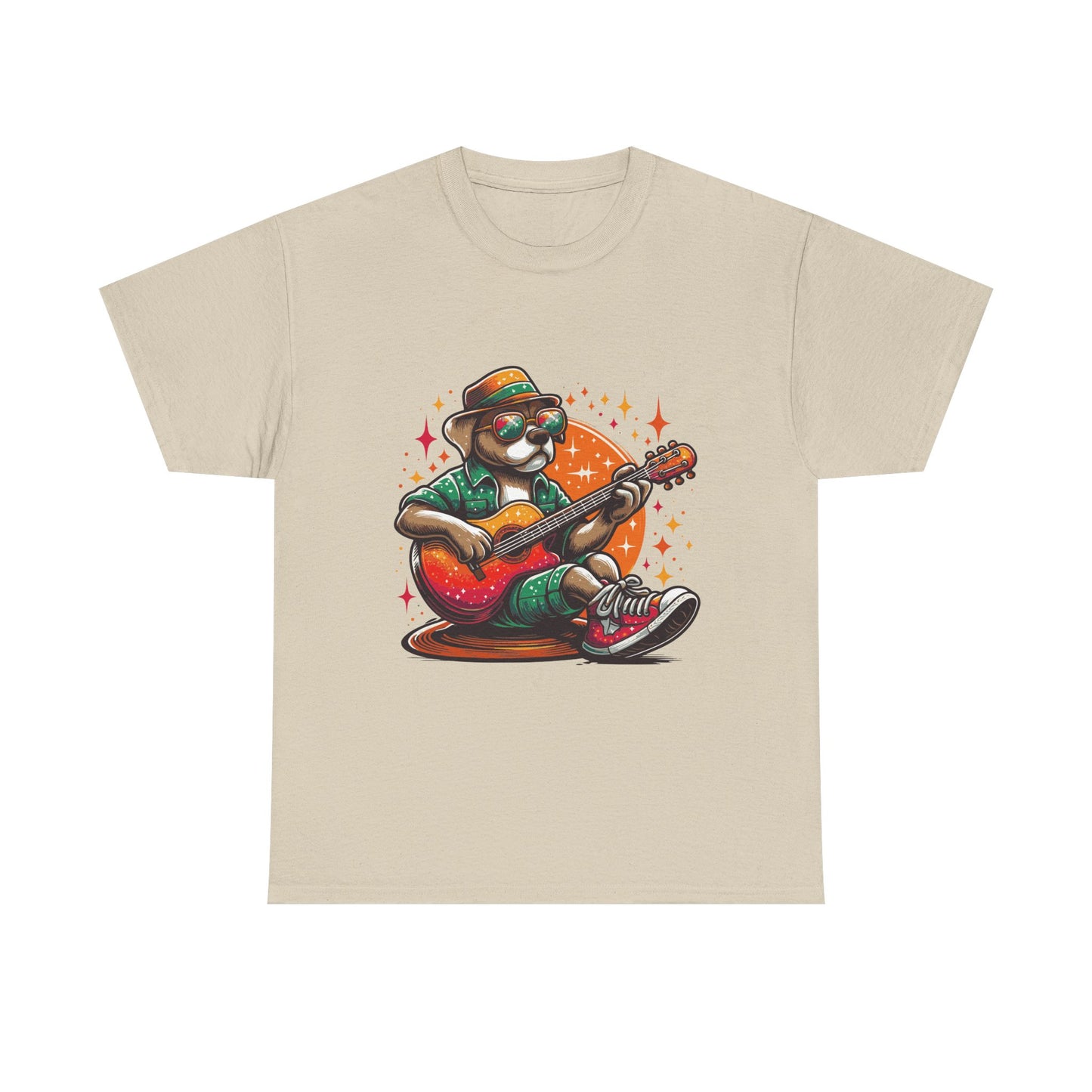 Dog Playing Guitar T‑Shirt — Retro Chill Music Tee for Guitar Lovers
