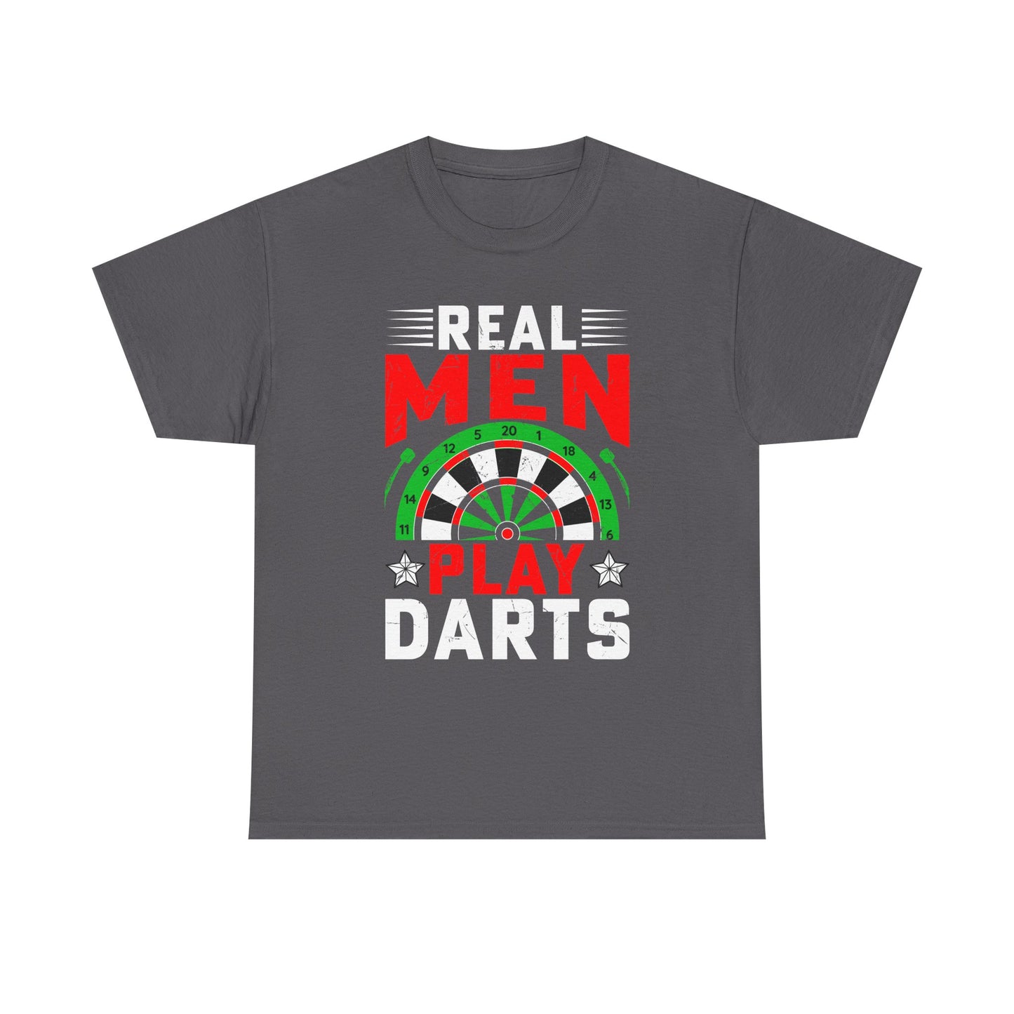 Darts T-Shirt – "Real Men Play Darts" Graphic Tee for Players & Fans