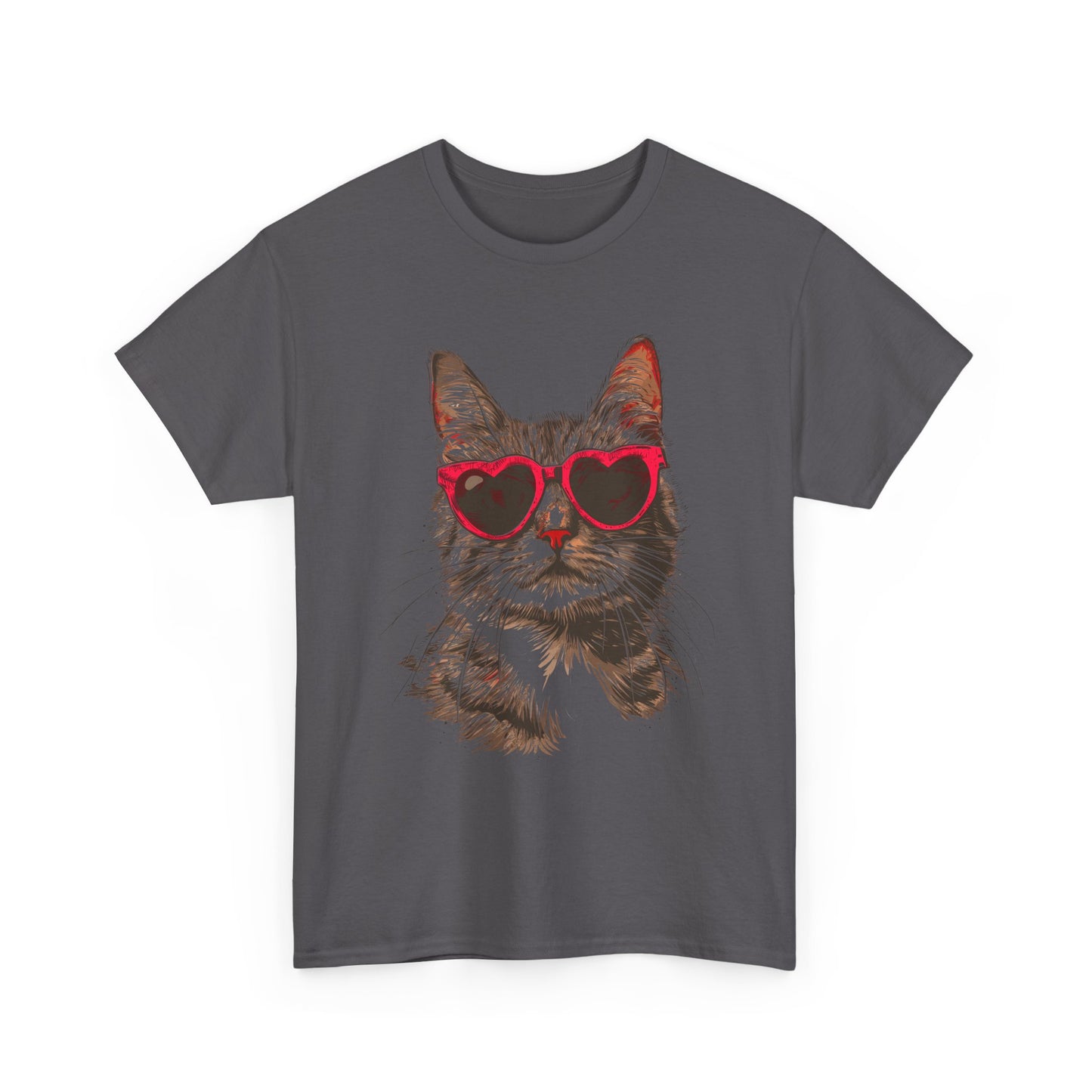 Cat with Heart Sunglasses T-Shirt