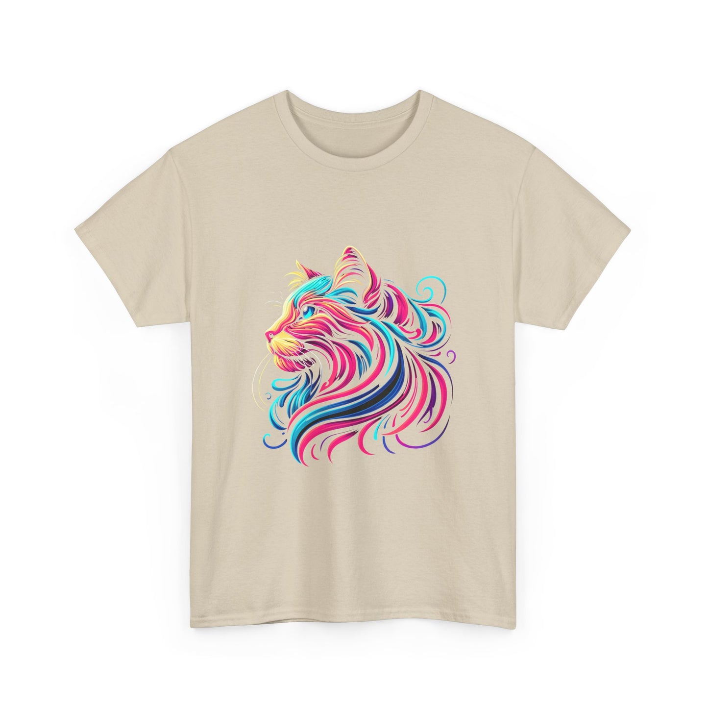 Cat T-Shirt — Colorful Swirl Cat Art Tee
