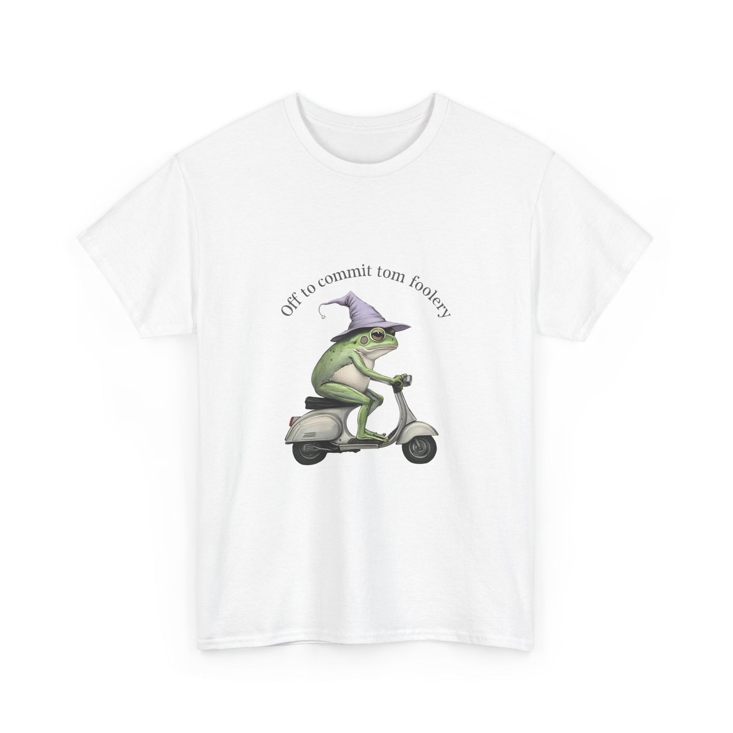 Witch Frog Scooter T-Shirt — 'off to commit form fuckery' Graphic Tee