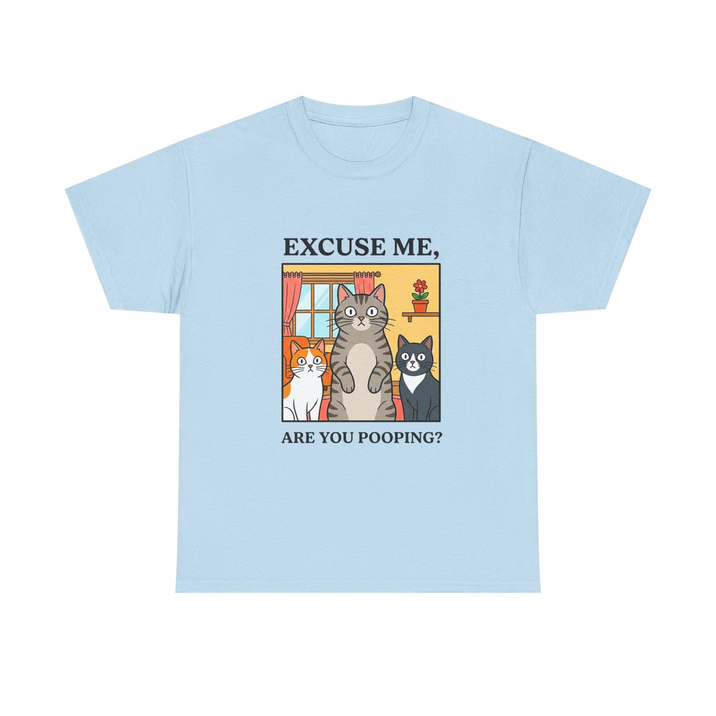 Excuse Me Are You Pooping Funny Cat T-shirt