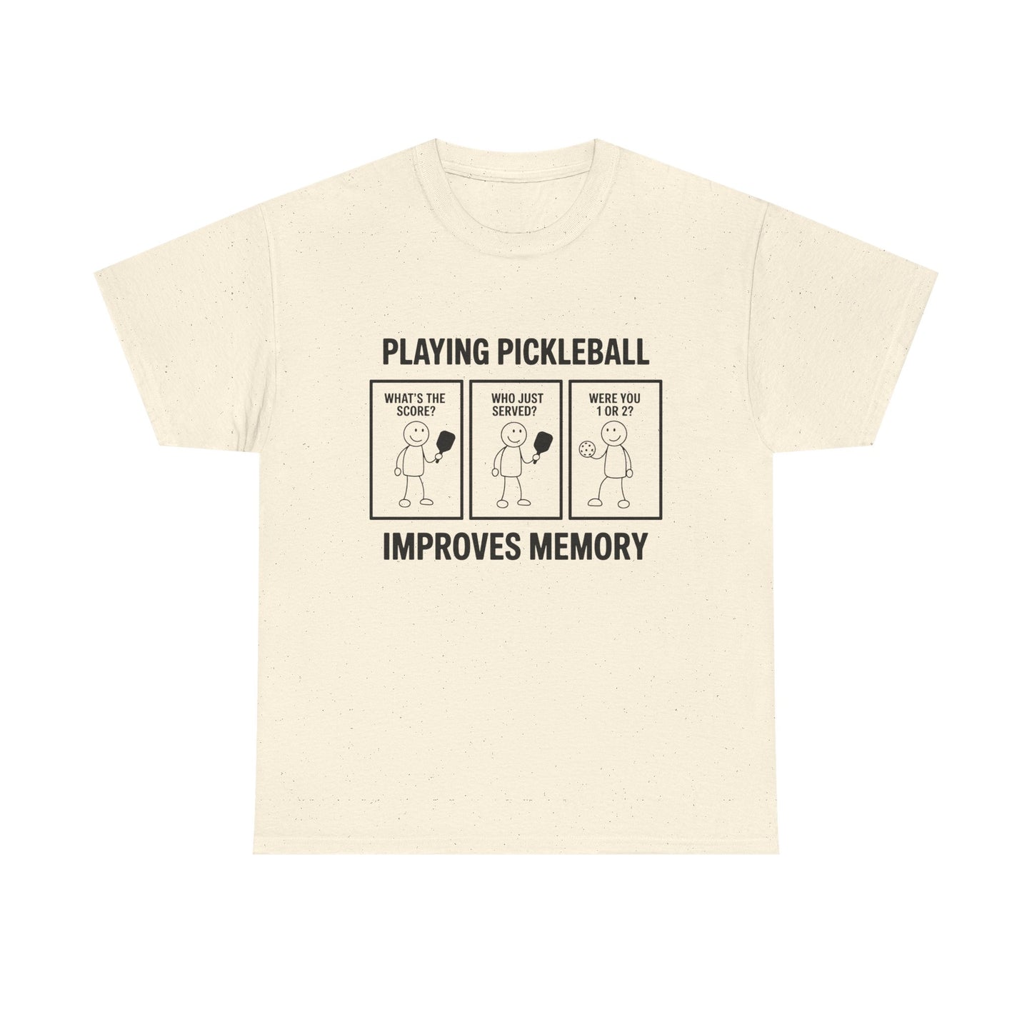 Pickleball Improves Memory Tee – Funny Pickleball Comic T-Shirt for Players