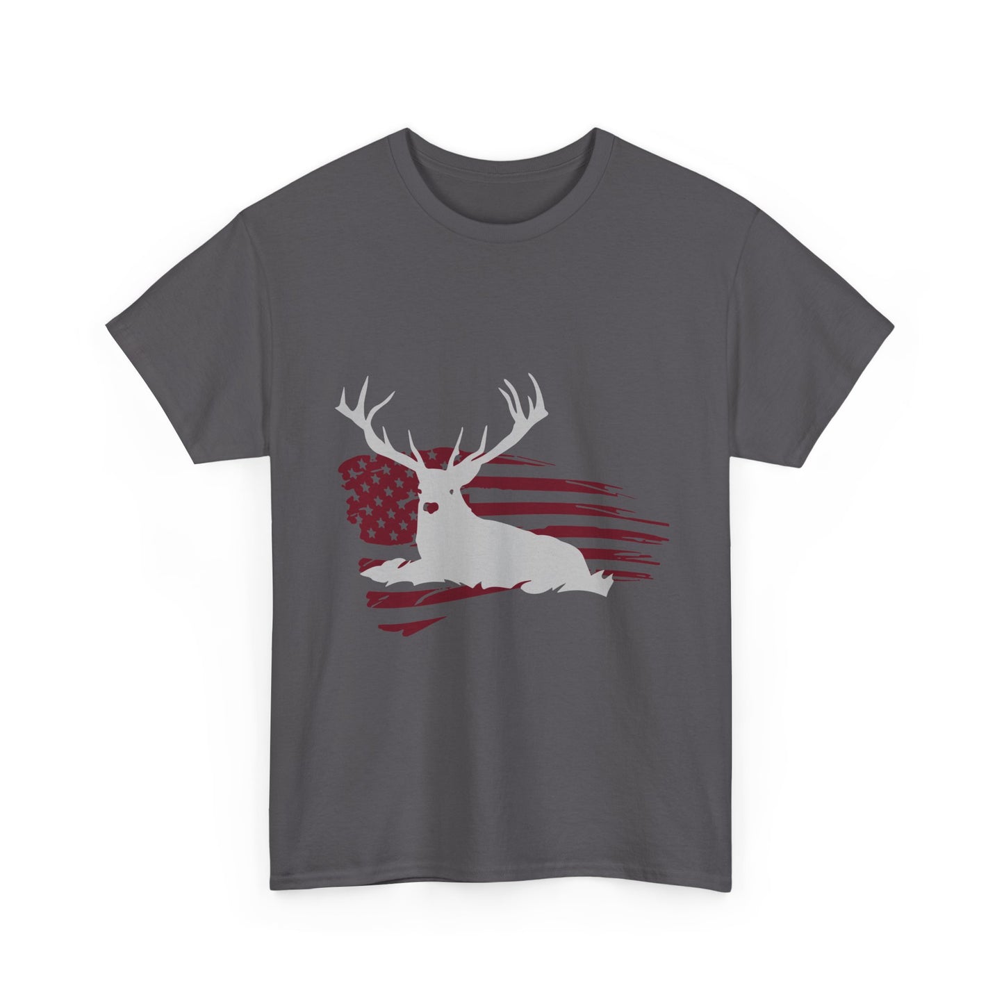 Patriotic Deer Flag T‑Shirt – American Hunting Graphic Tee
