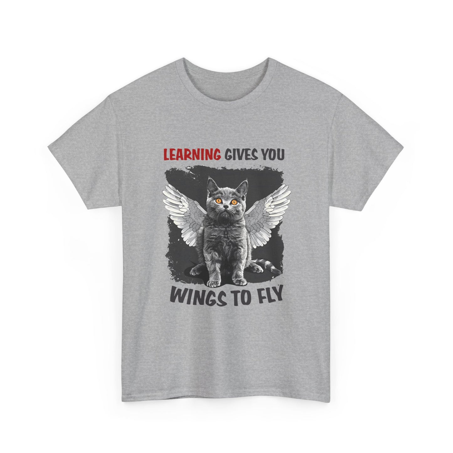 Learning Gives You Wings To Fly Cat T-Shirt