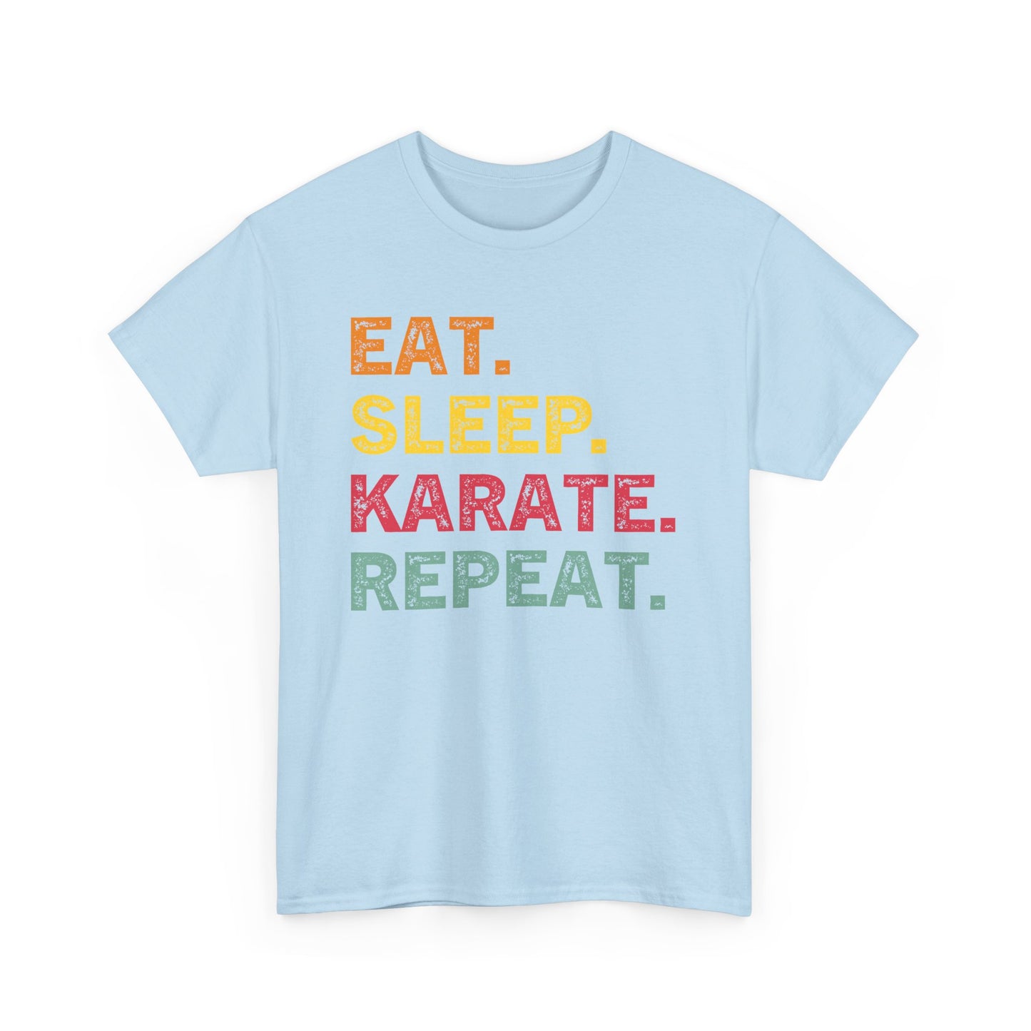 Karate T-Shirt - Eat. Sleep. Karate. Repeat. Retro Martial Arts Tee