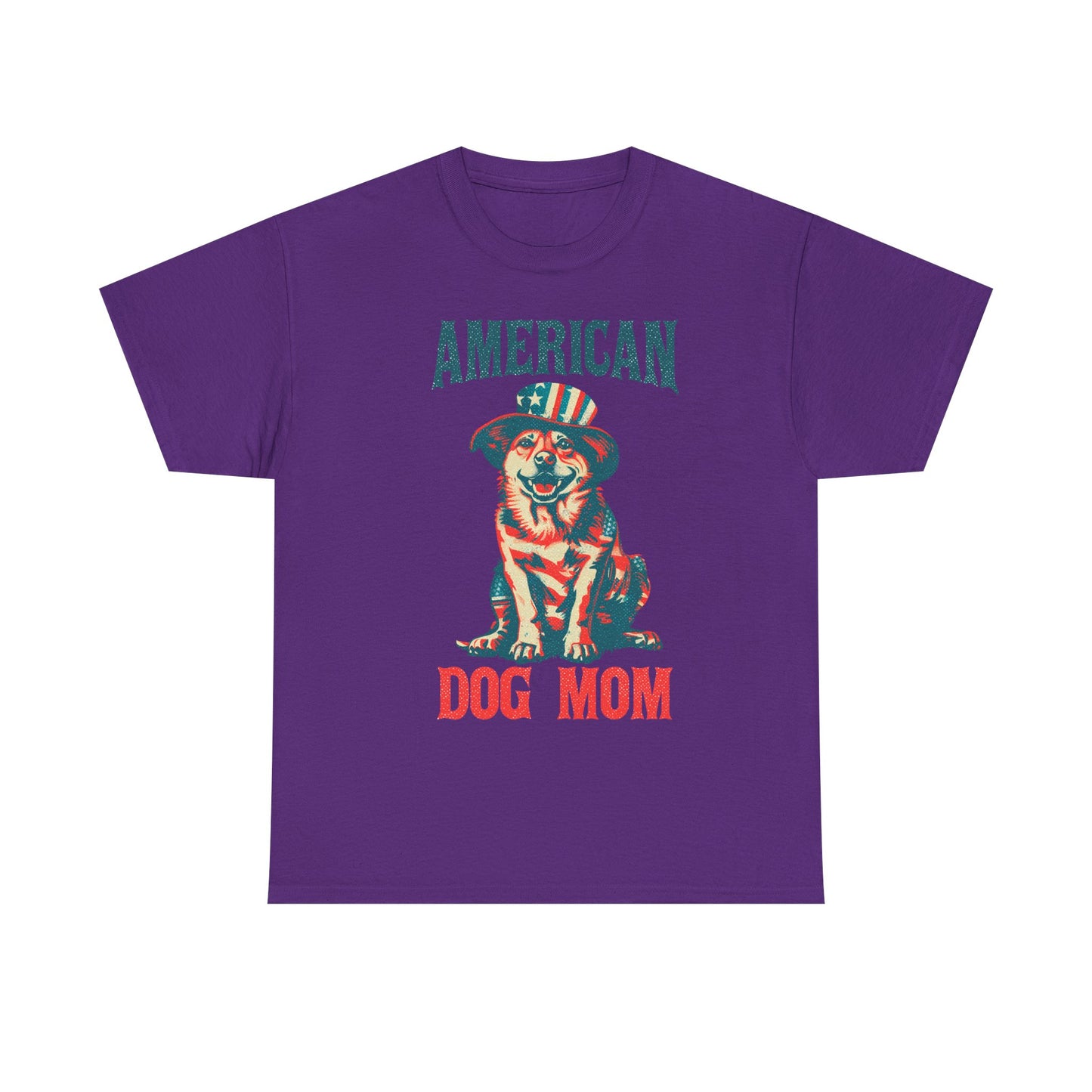 American Dog Mom T-Shirt — Patriotic Pup Tee for Dog Lovers