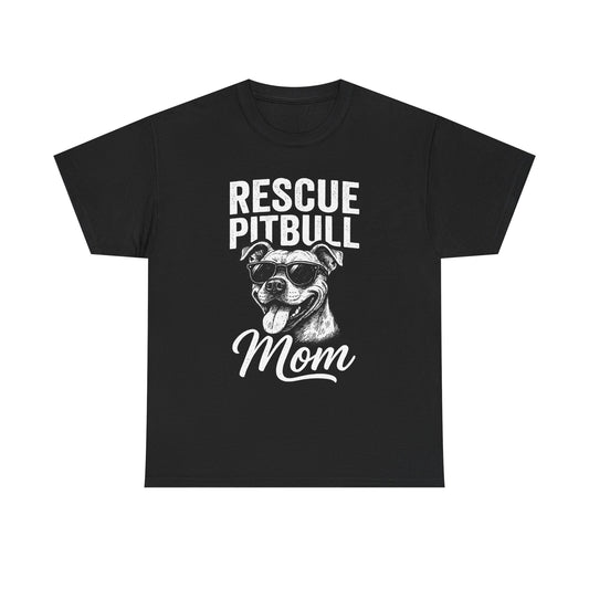 Rescue Pitbull Mom T-Shirt — Rescue Dog Lover Tee