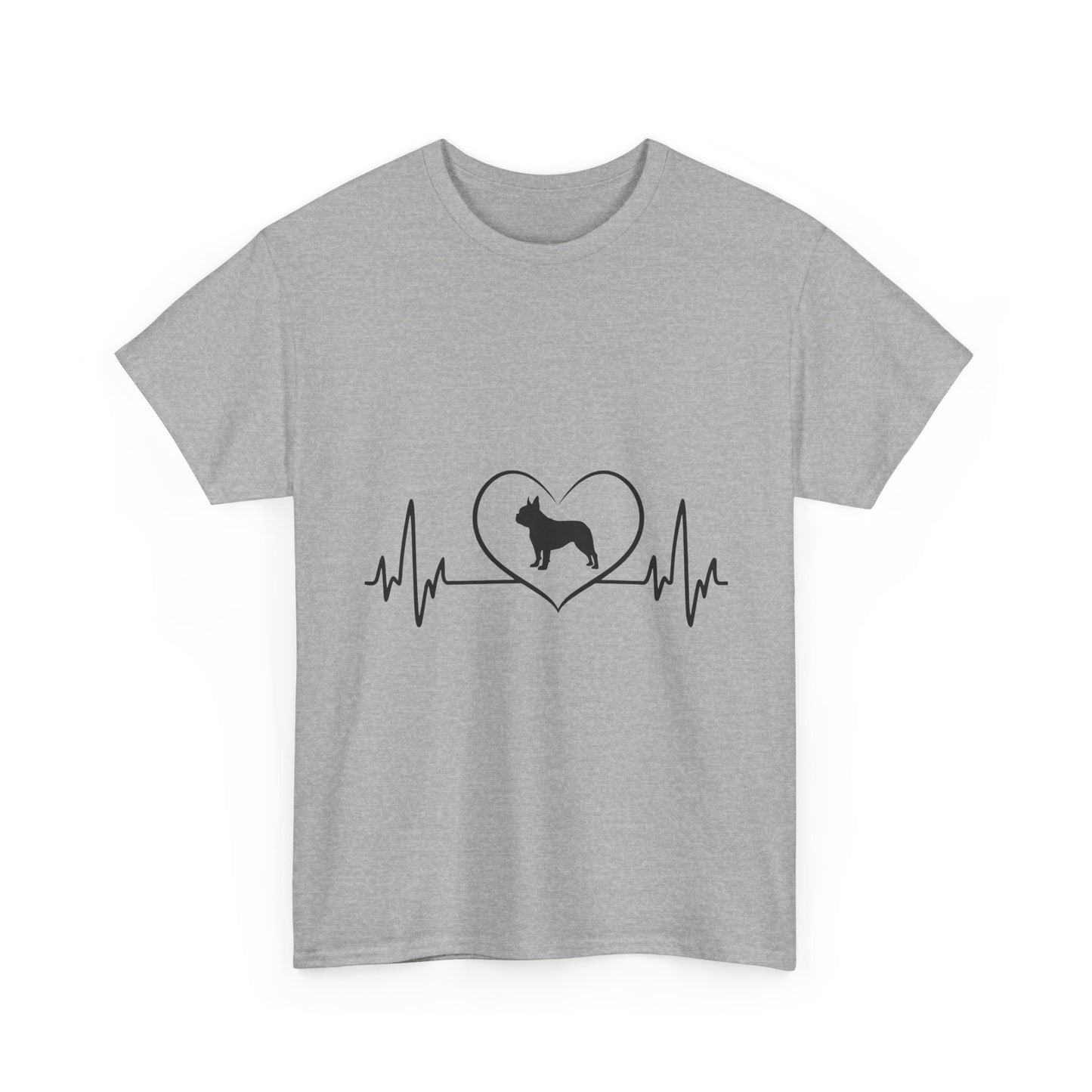 Dog Lover Tee — Heartbeat Paw Print Graphic Shirt